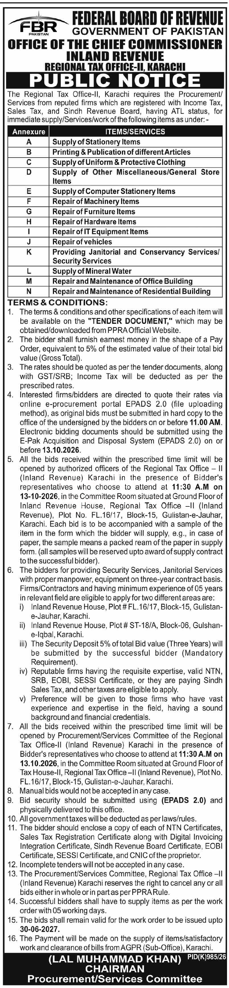 Tender Document