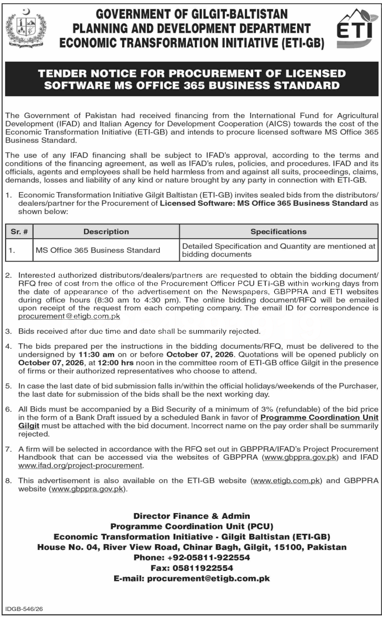 Tender Document
