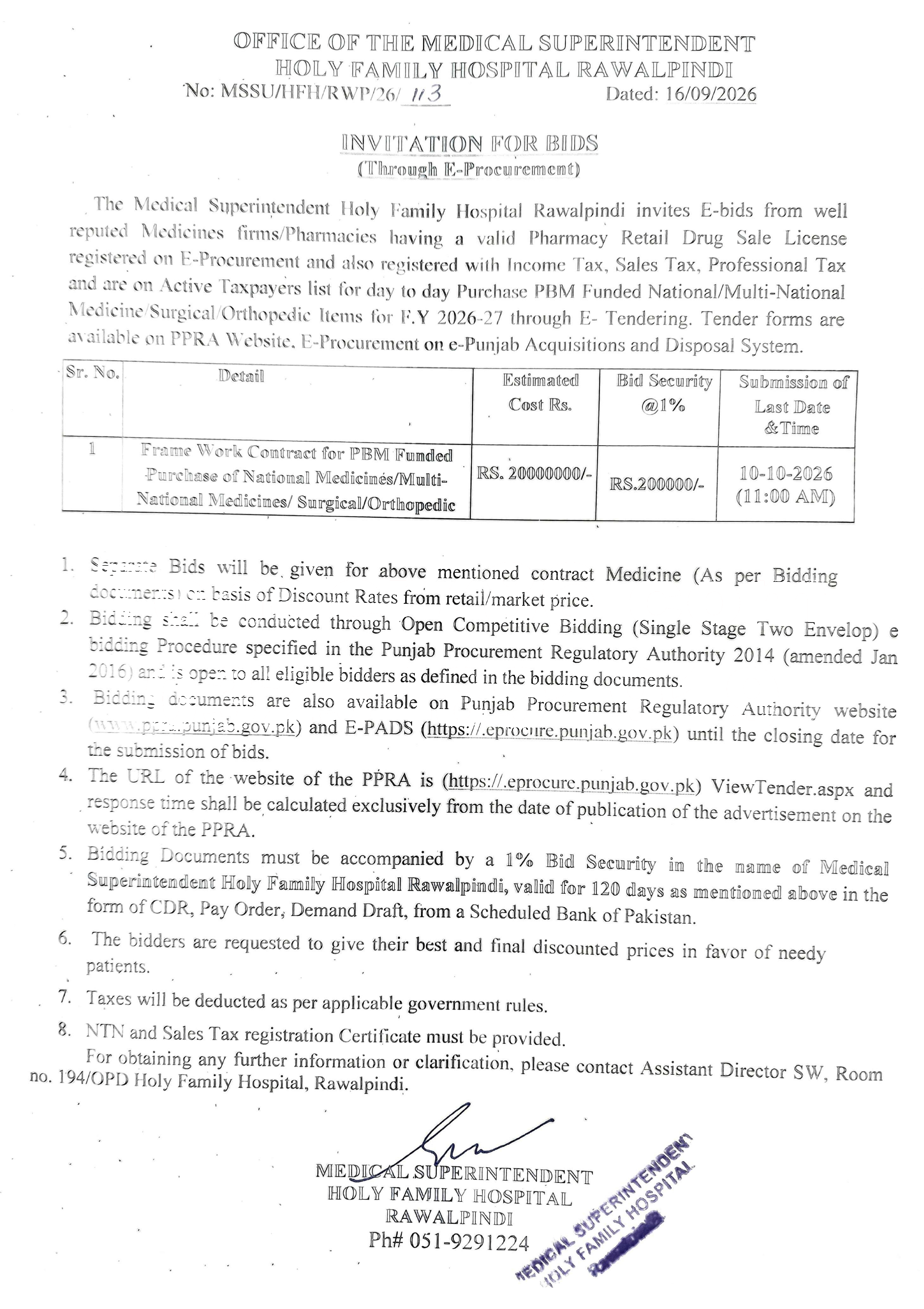 Tender Document