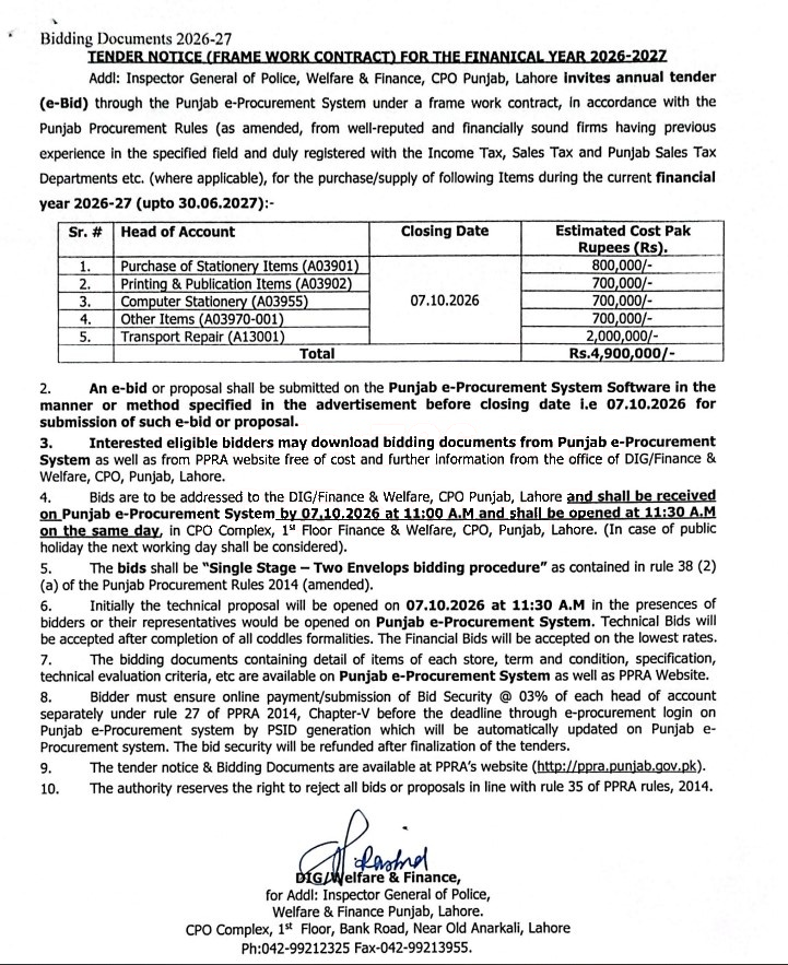 Tender Document