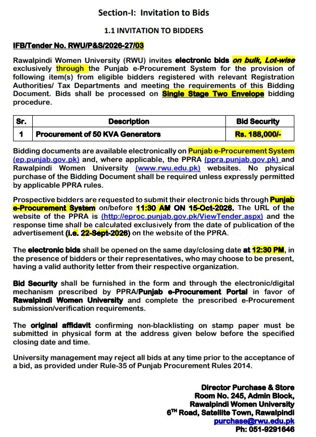 Tender Document