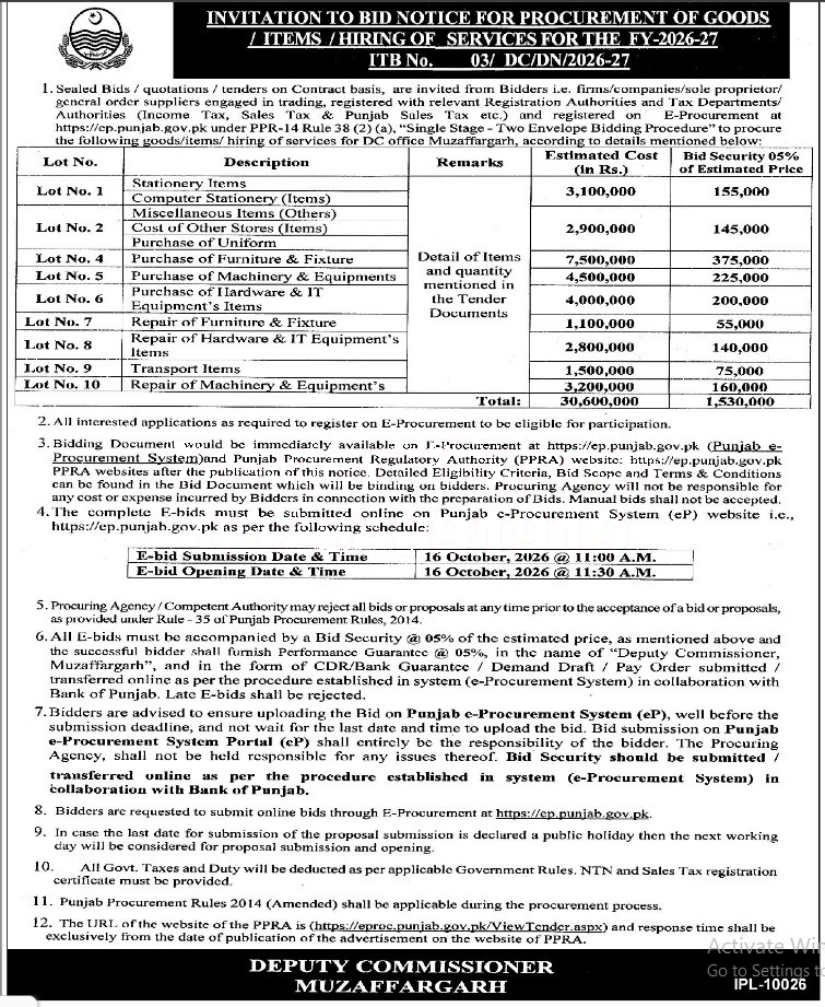 Tender Document