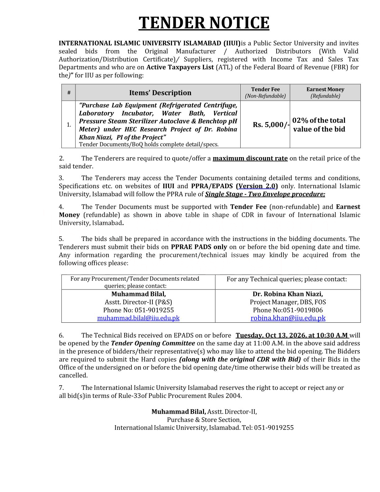Tender Document