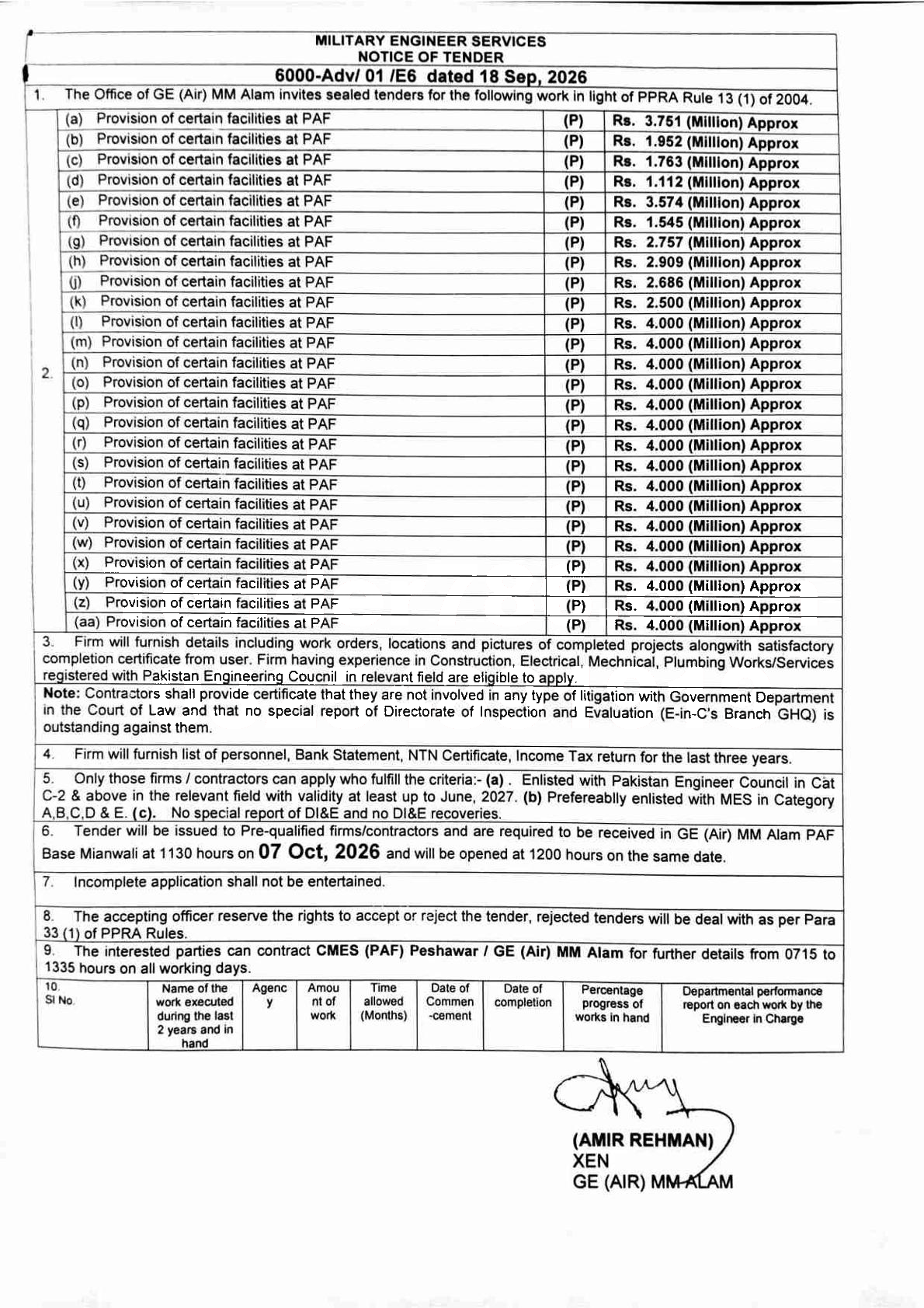 Tender Document