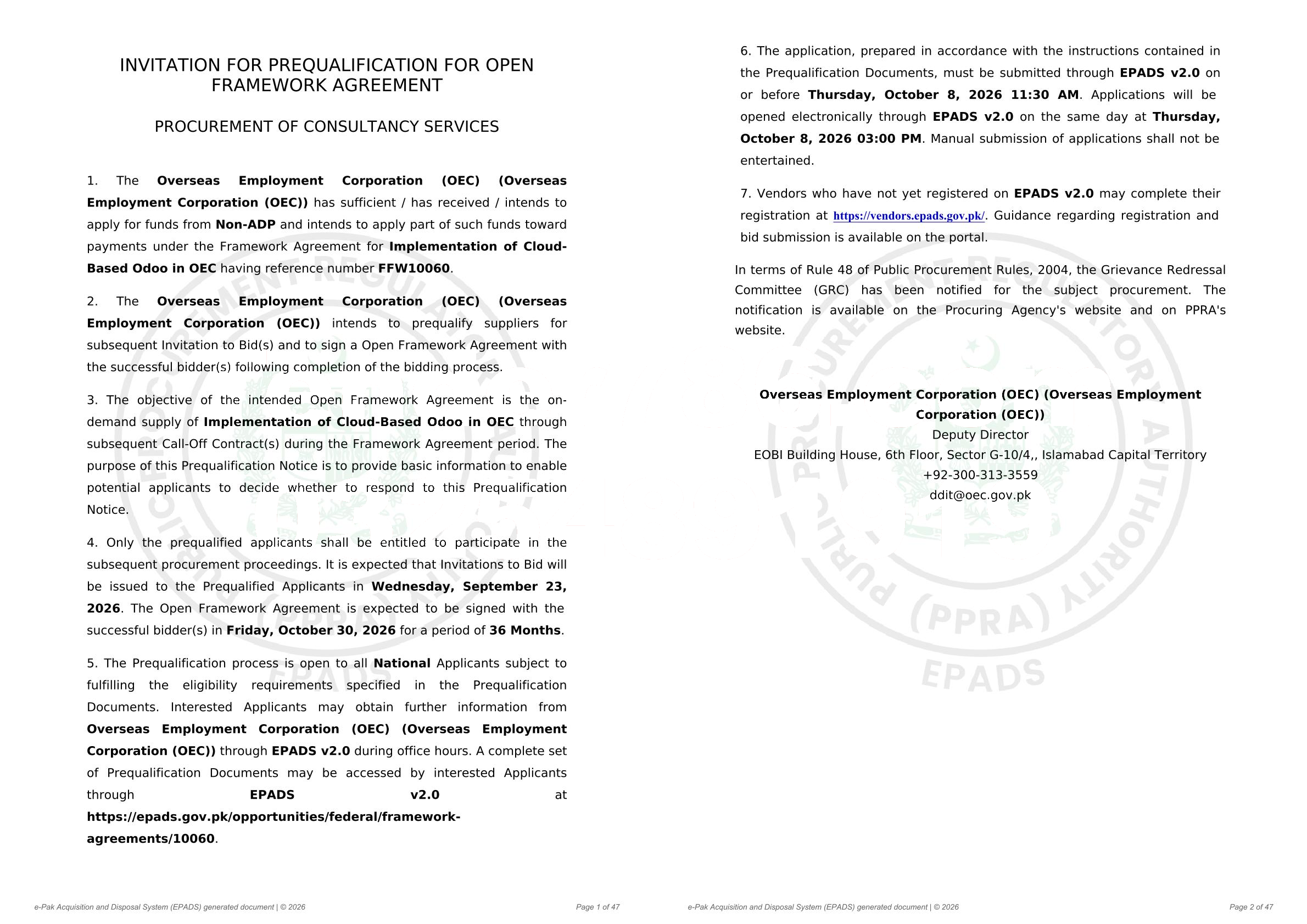 Tender Document