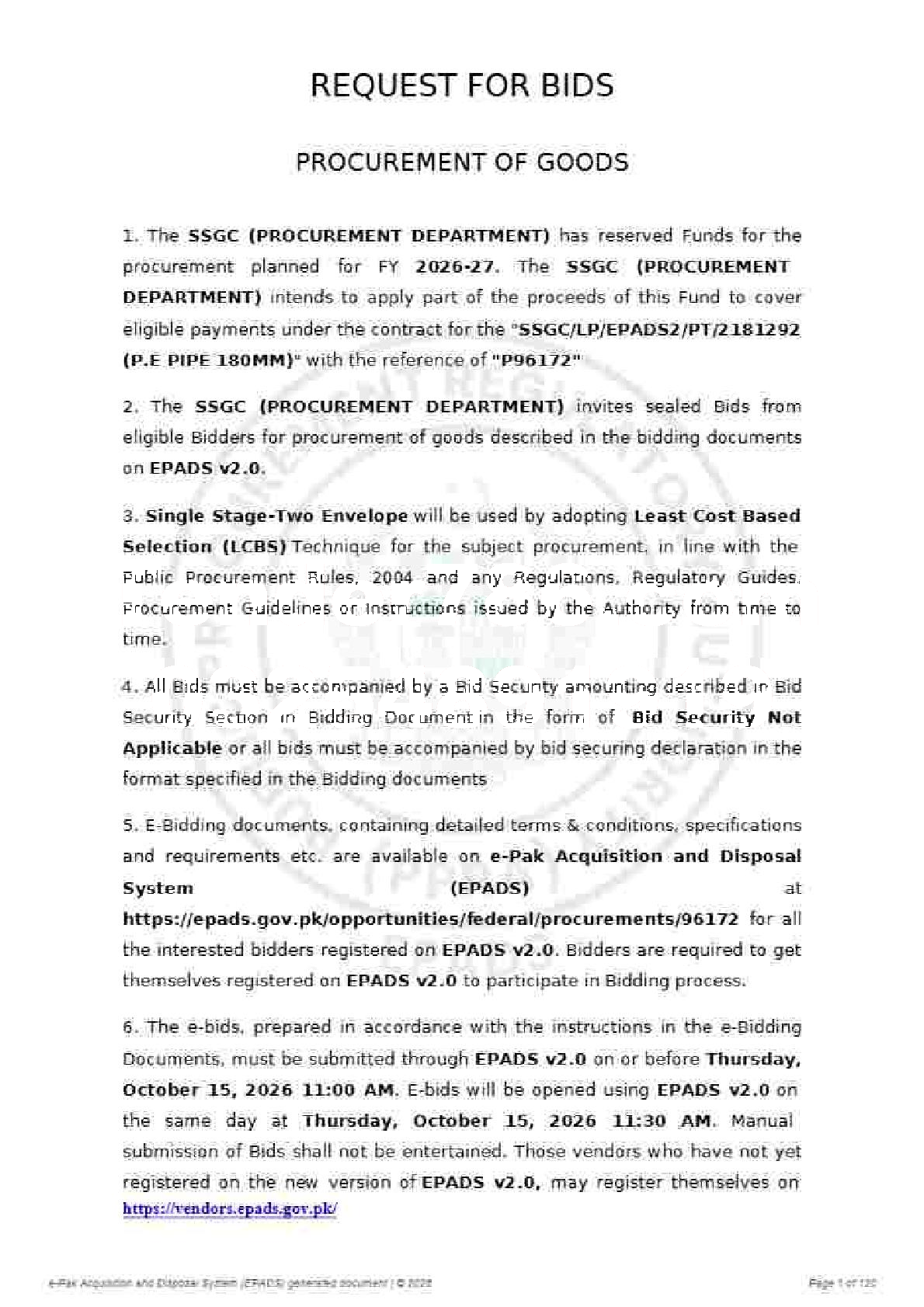 Tender Document