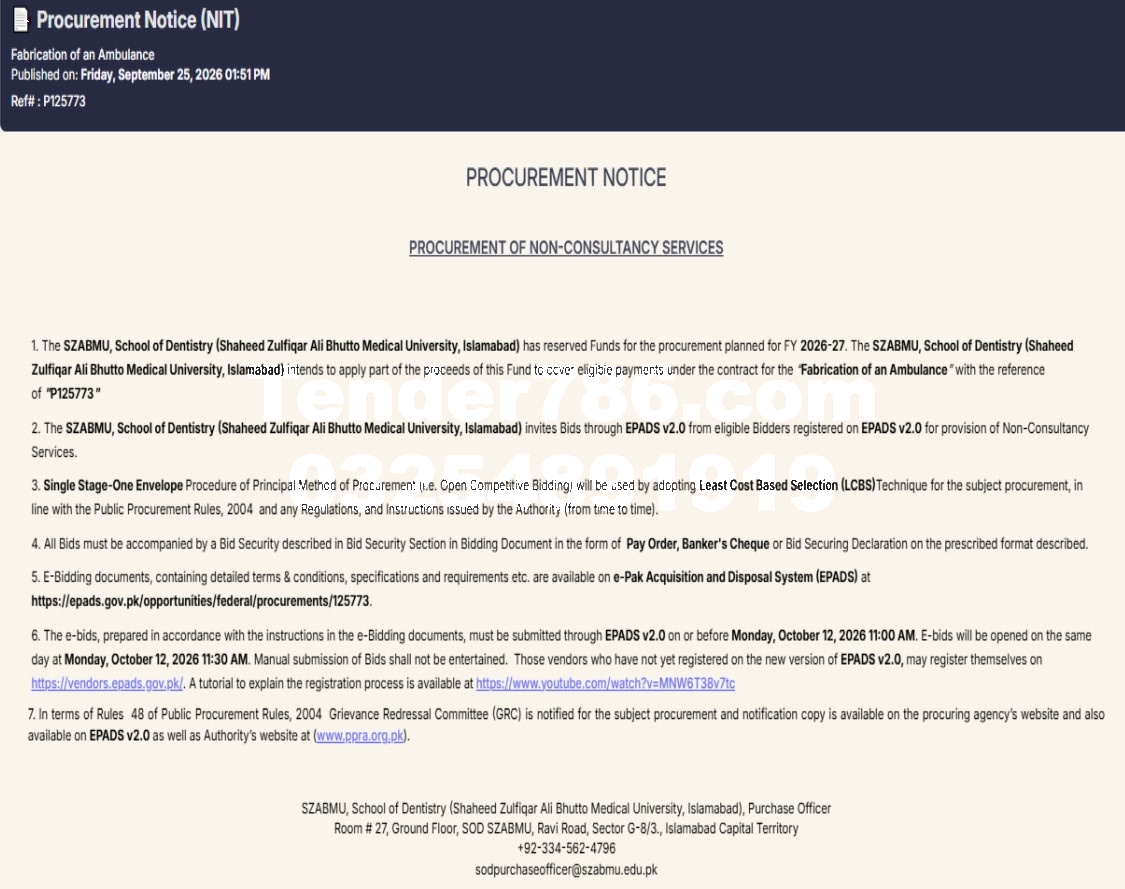 Tender Document