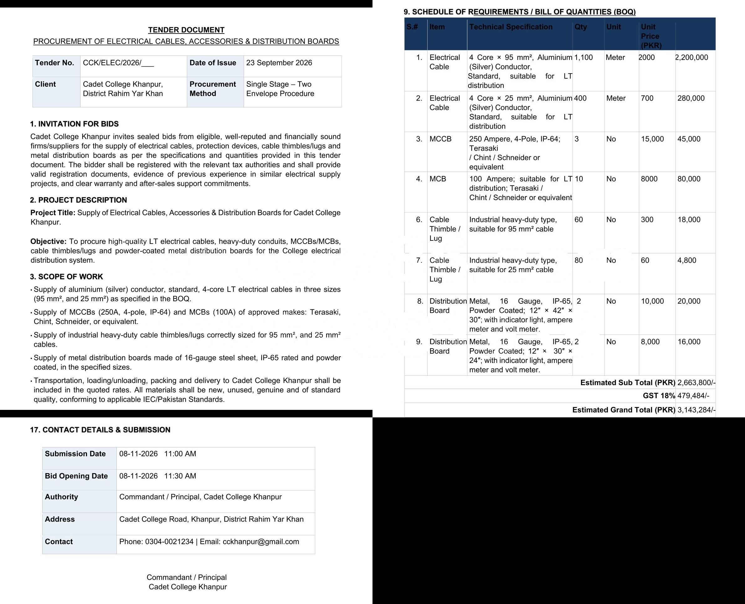 Tender Document