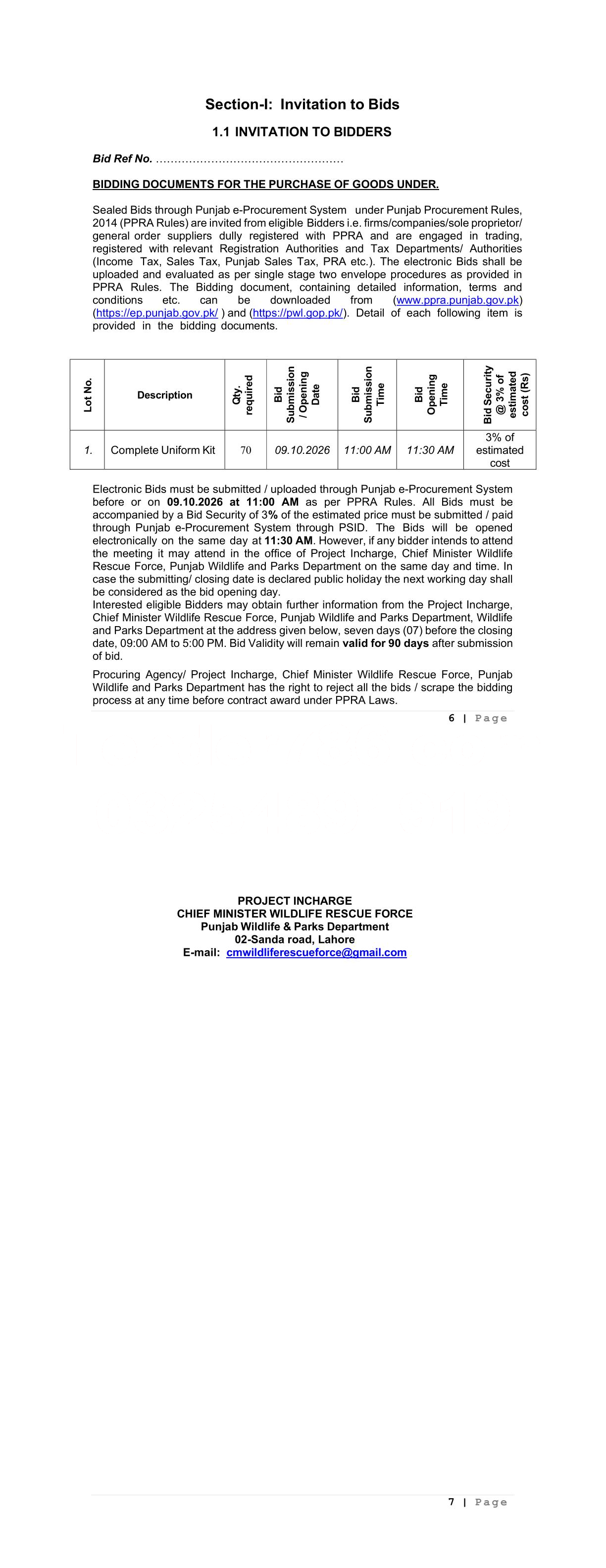 Tender Document