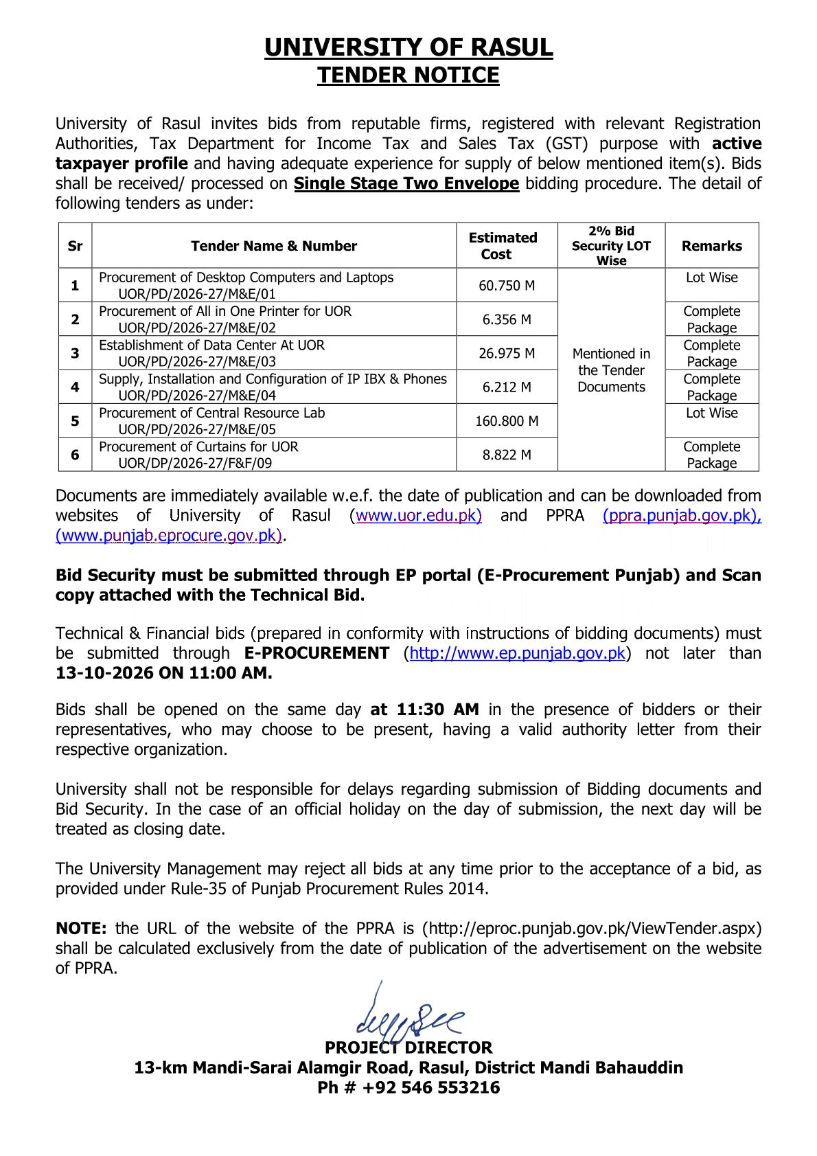 Tender Document