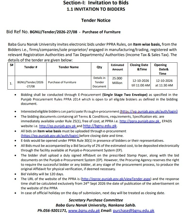 Tender Document