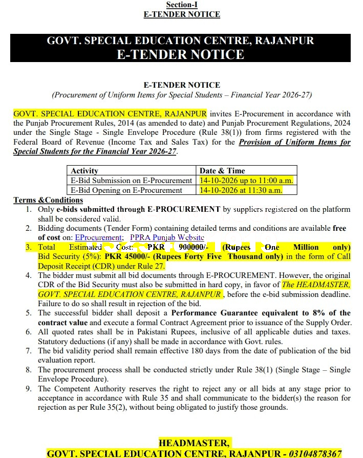 Tender Document