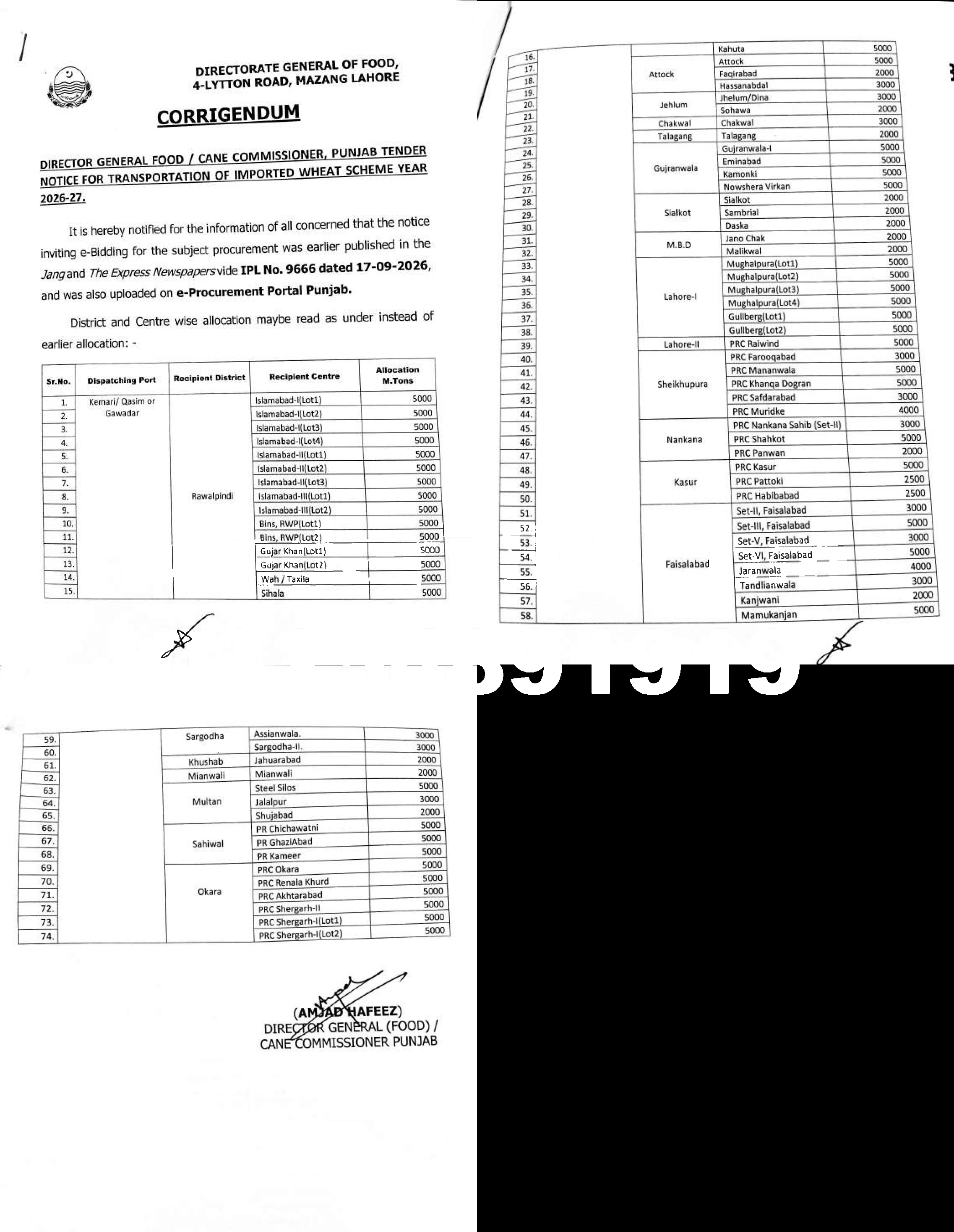 Tender Document