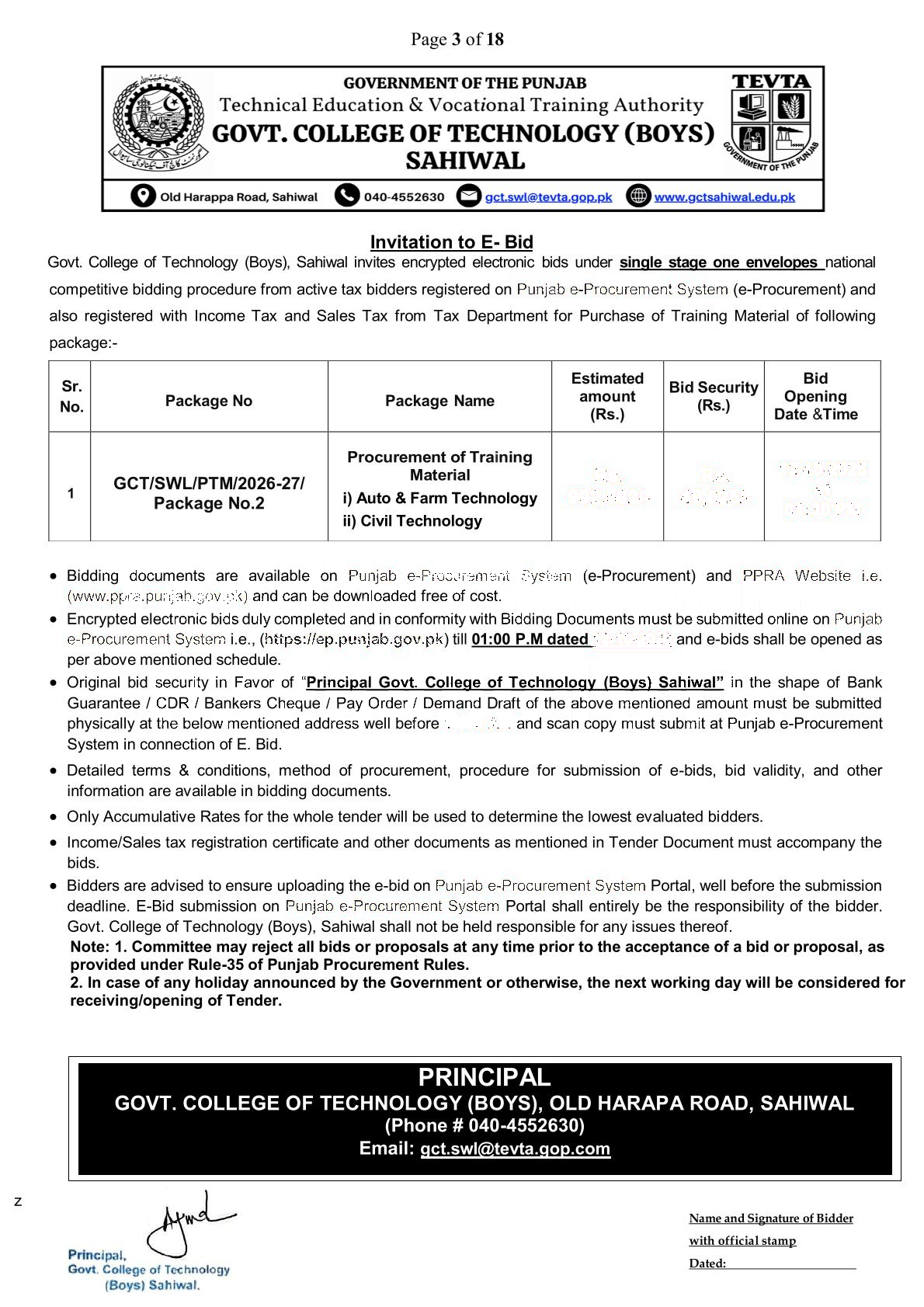 Tender Document