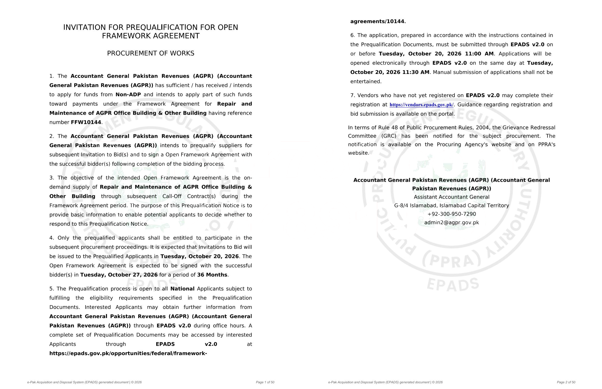 Tender Document