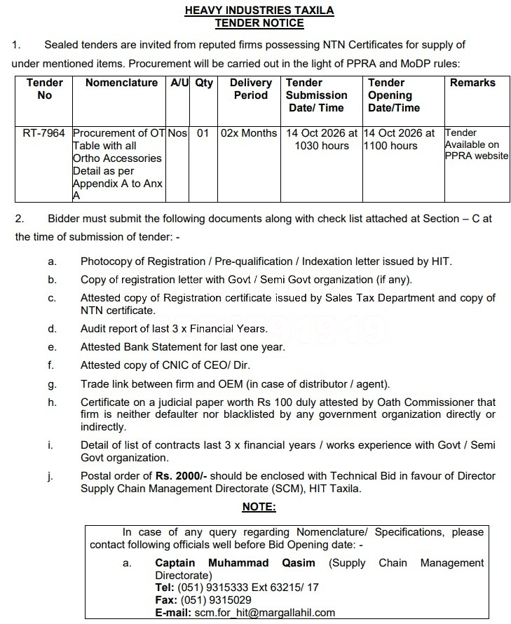 Tender Document