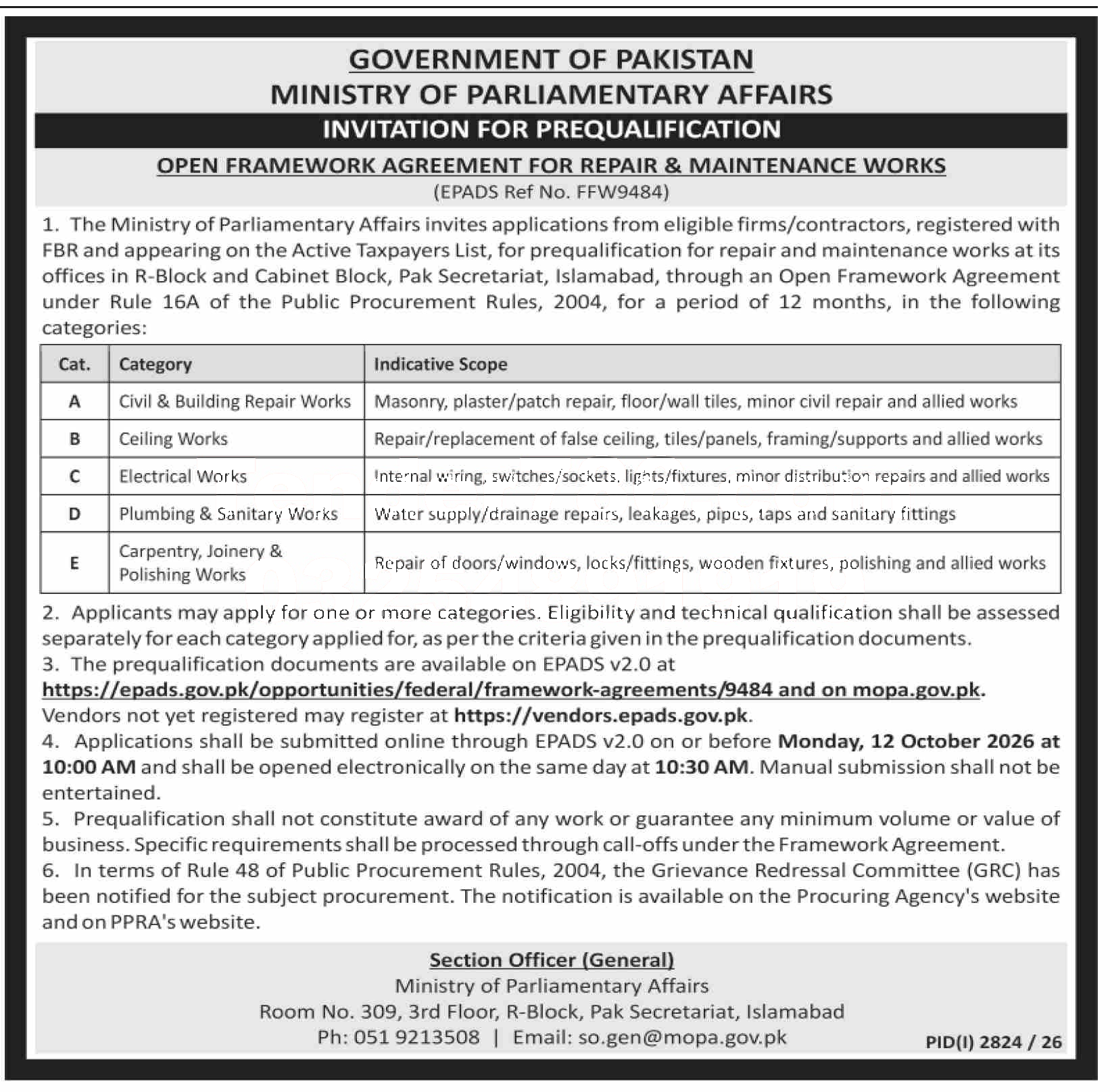 Tender Document