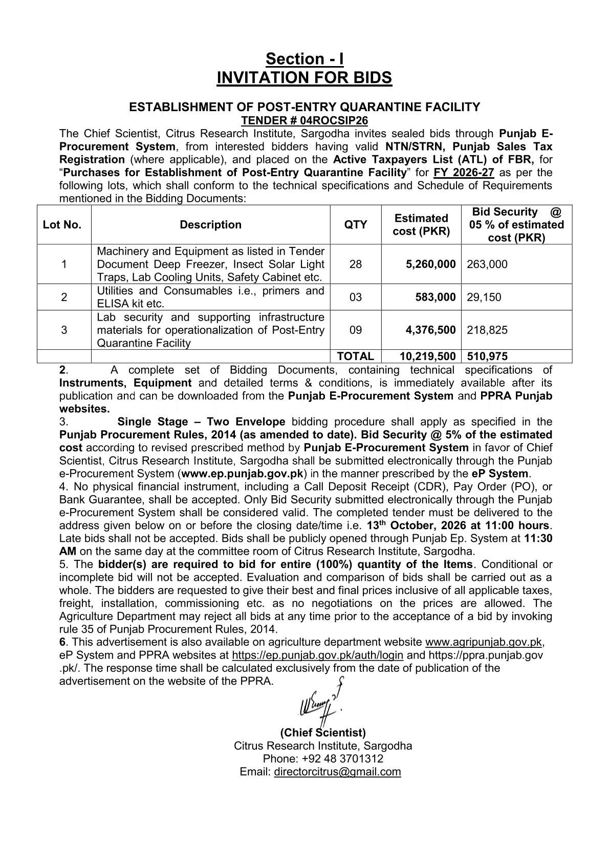 Tender Document