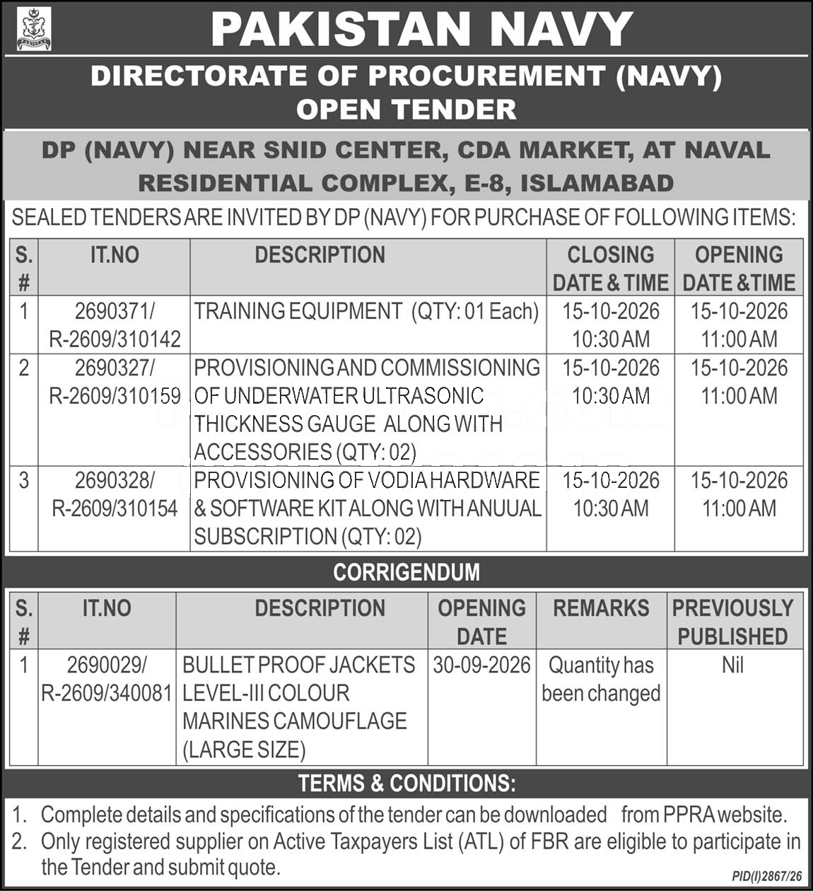 Tender Document