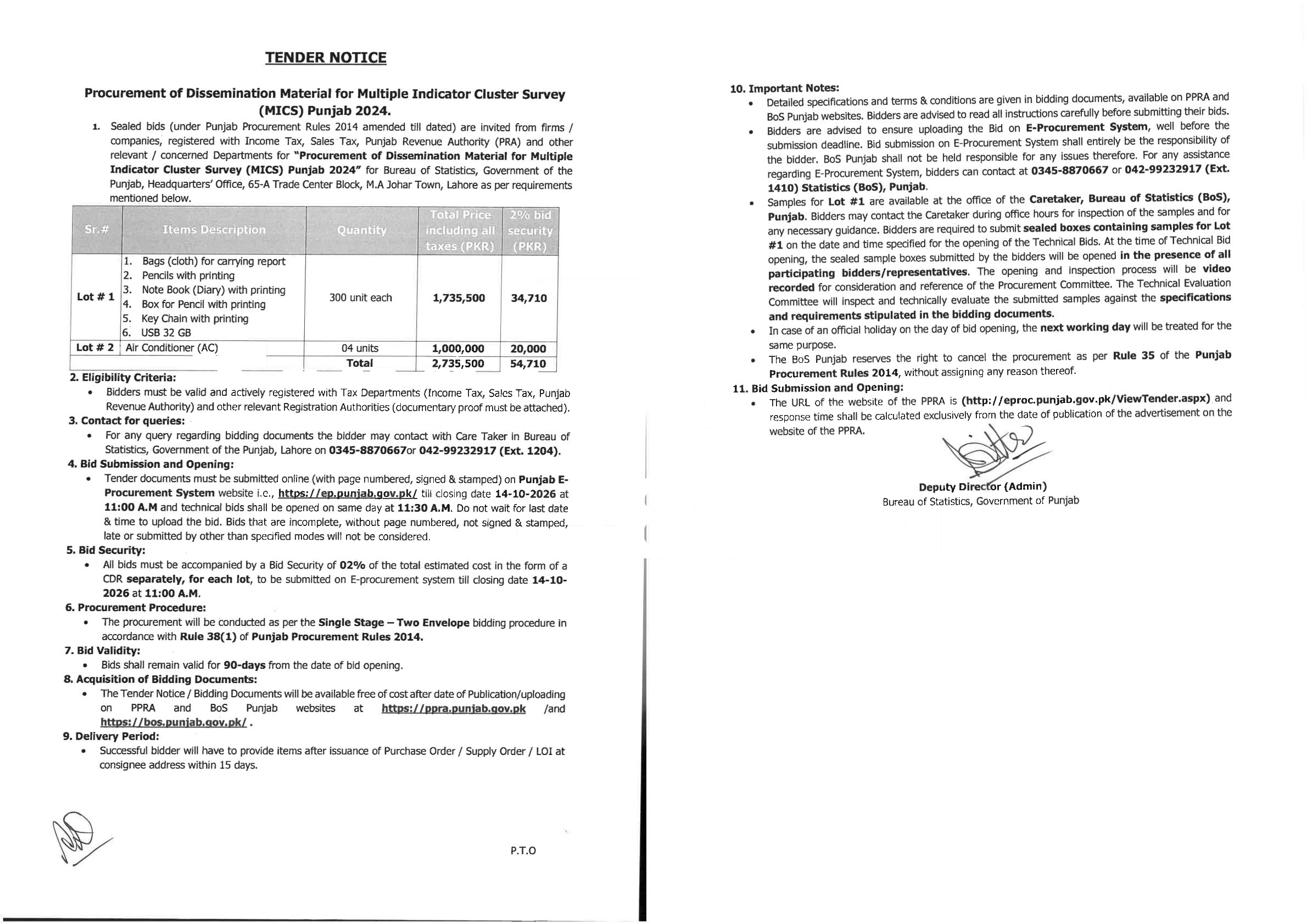 Tender Document