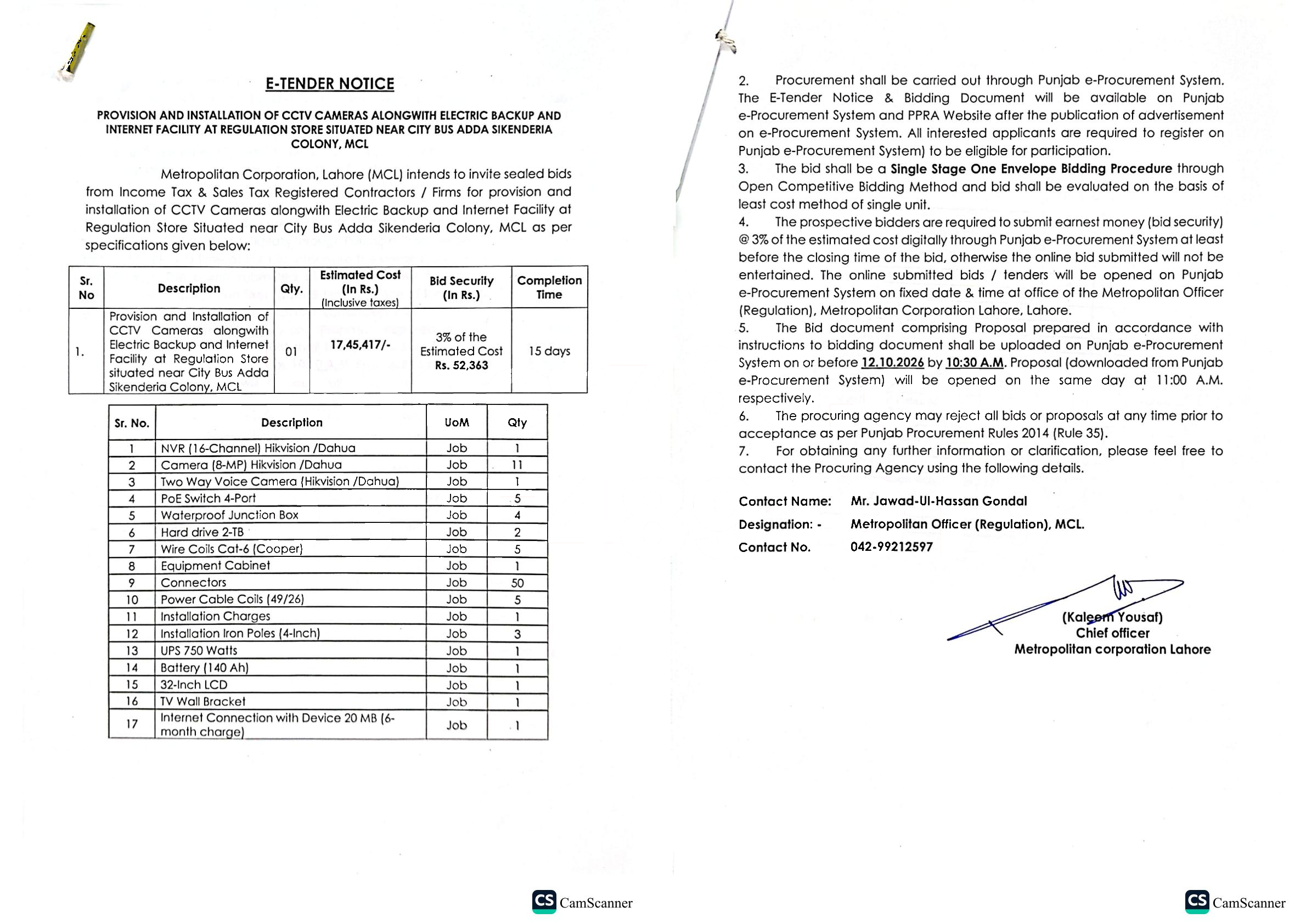 Tender Document