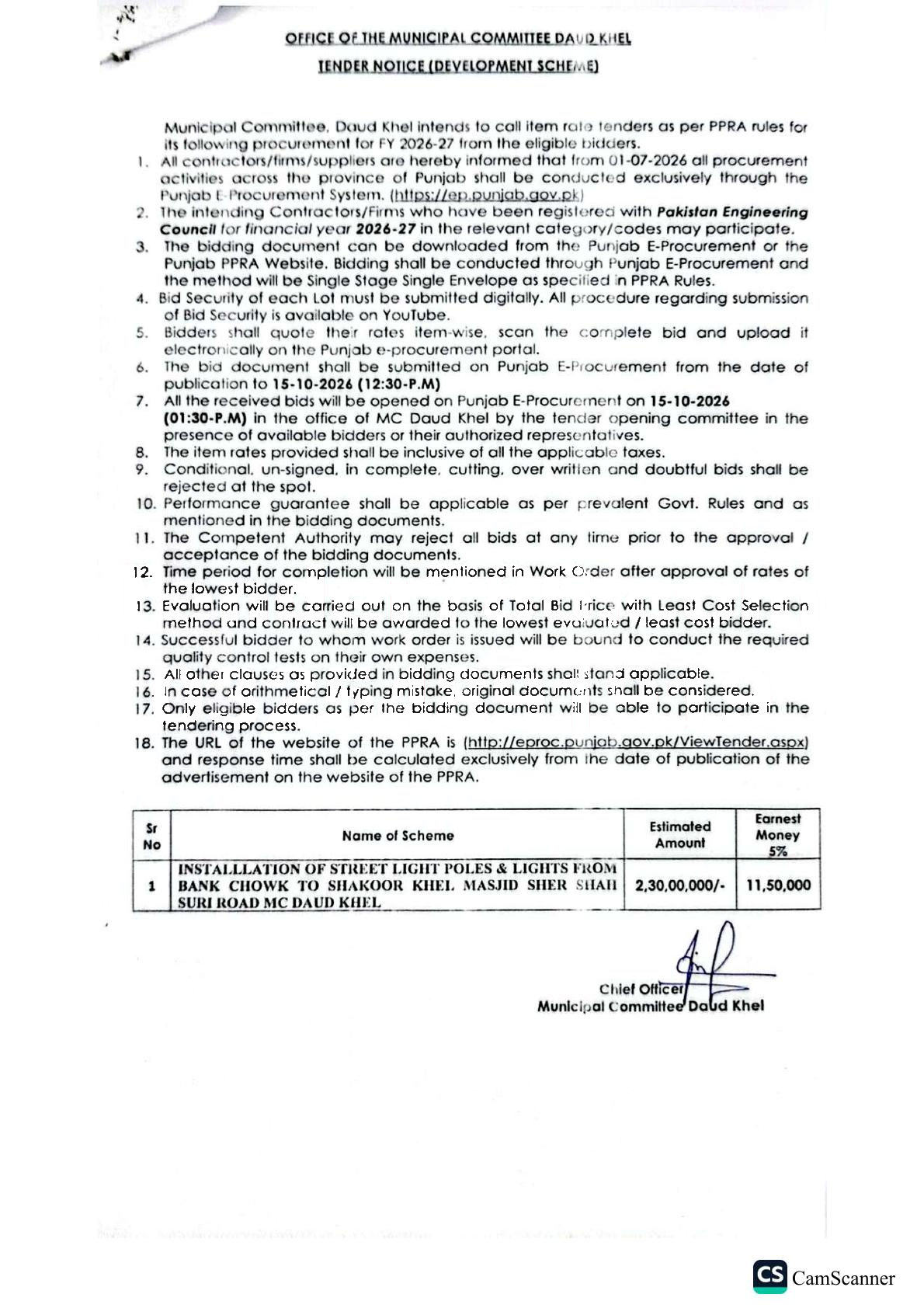 Tender Document