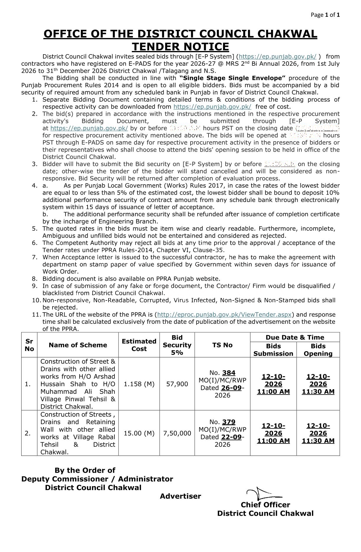 Tender Document