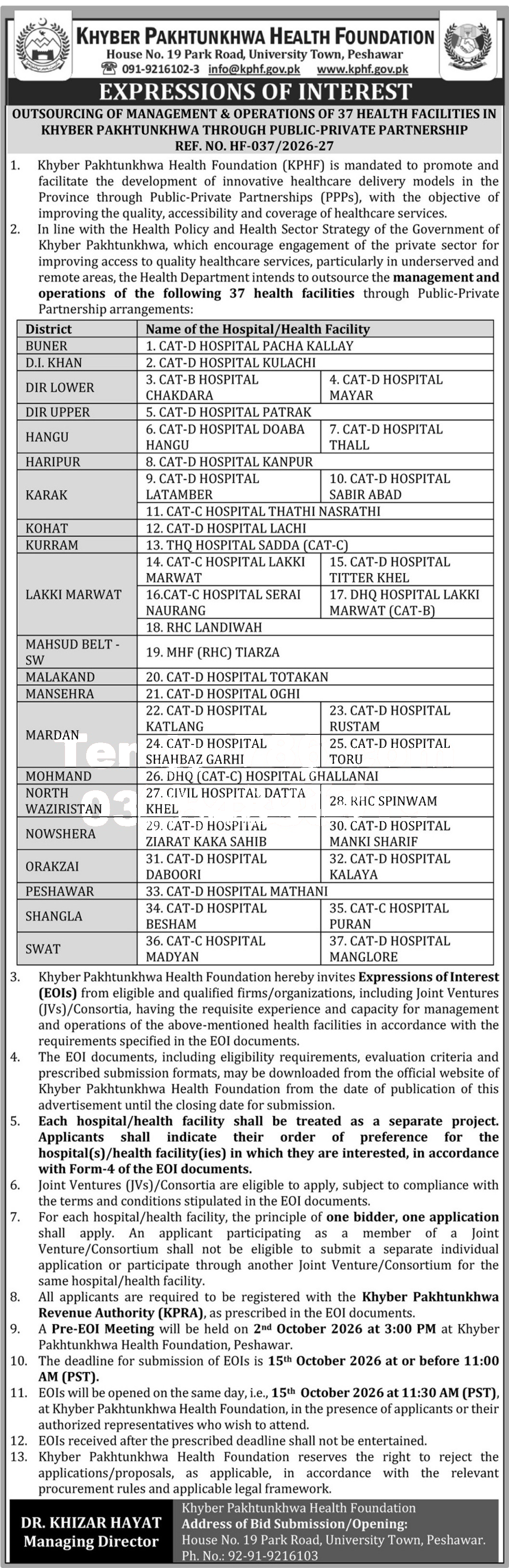 Tender Document