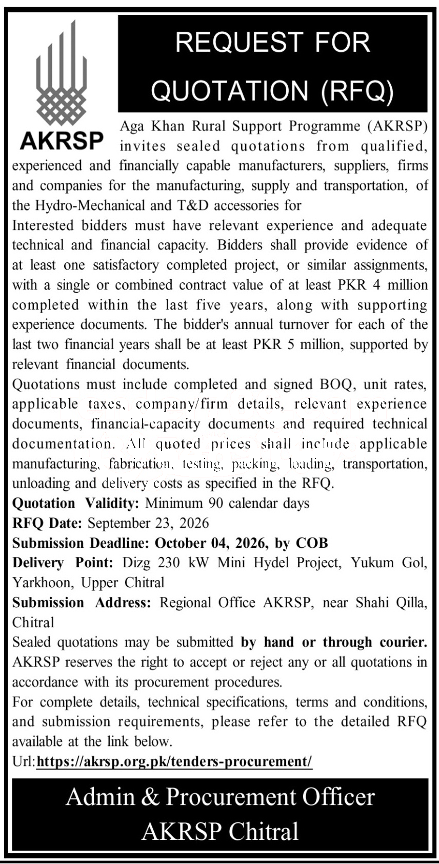 Tender Document