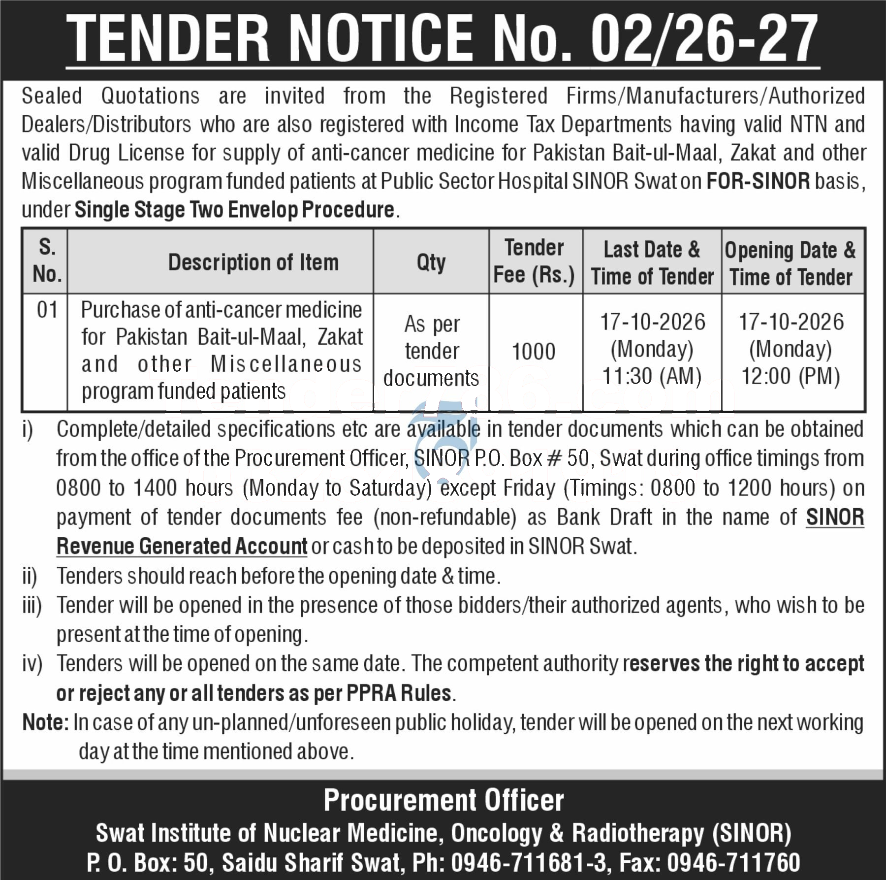 Tender Document