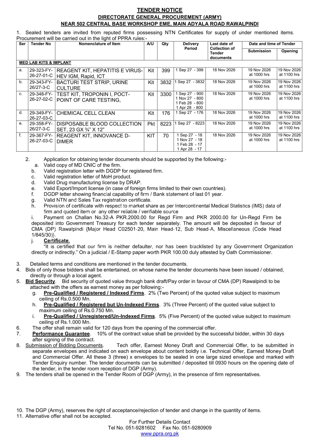 Tender Document