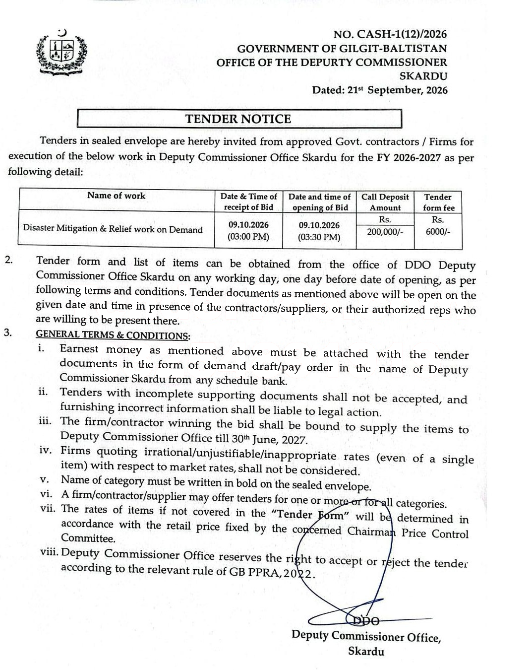 Tender Document