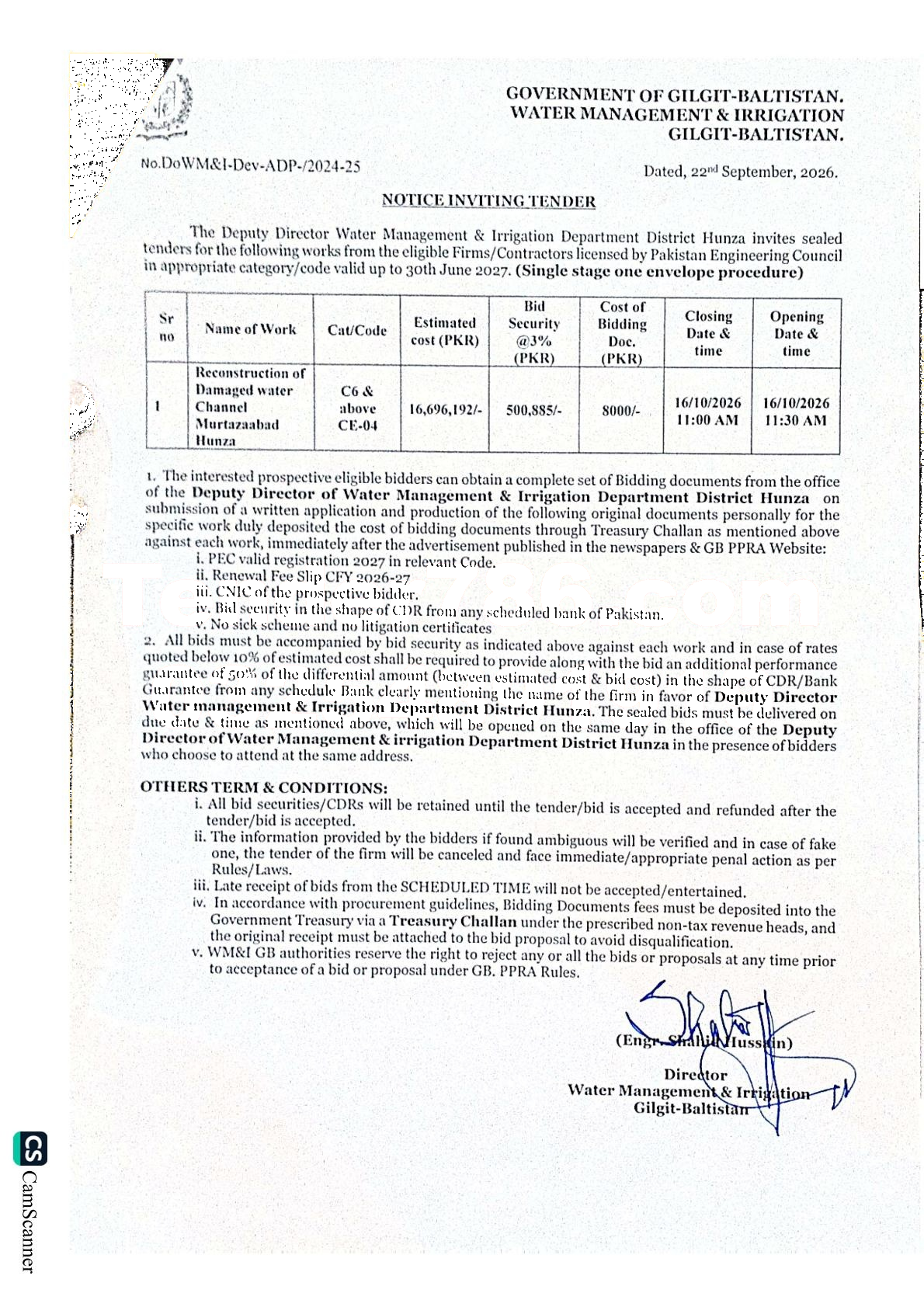 Tender Document