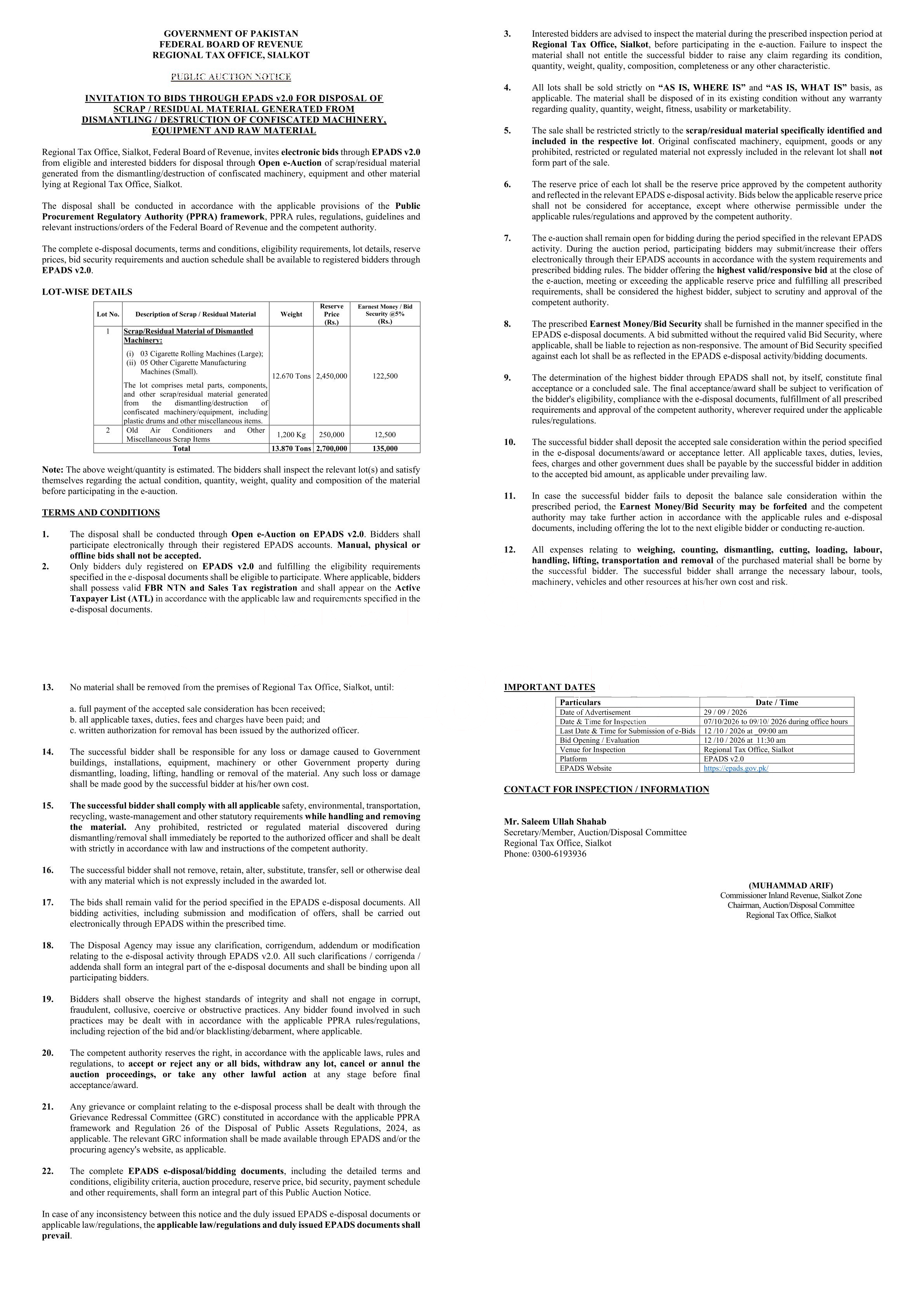 Tender Document