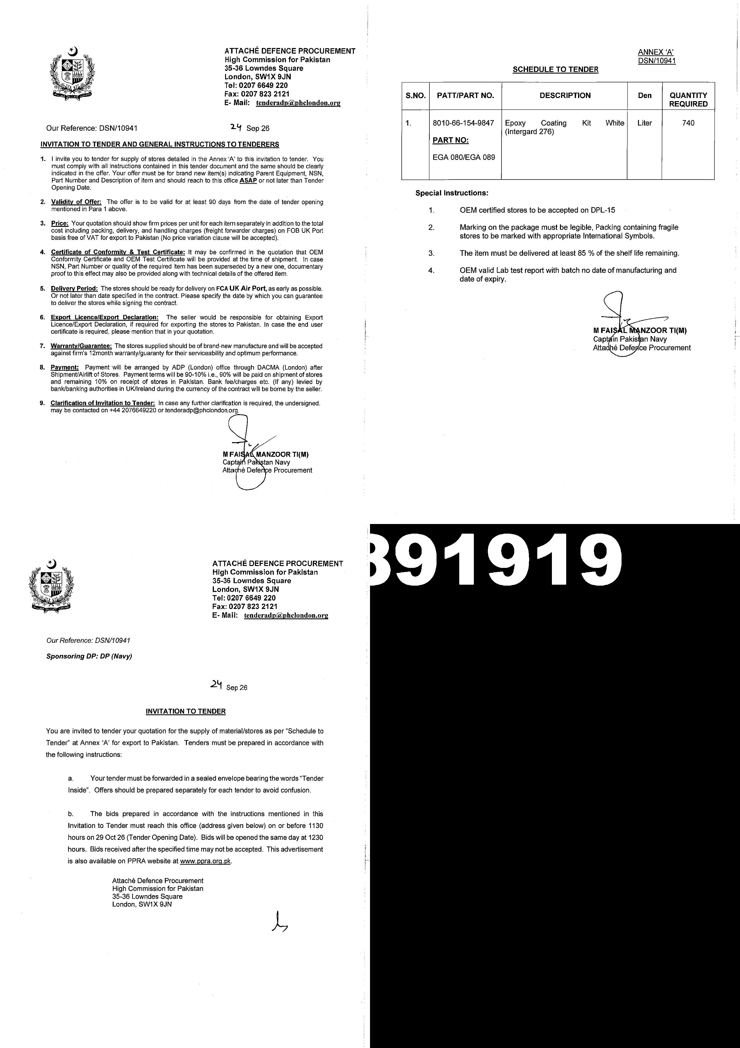 Tender Document