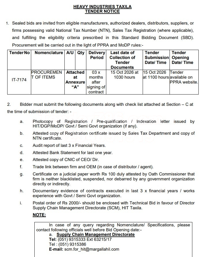 Tender Document