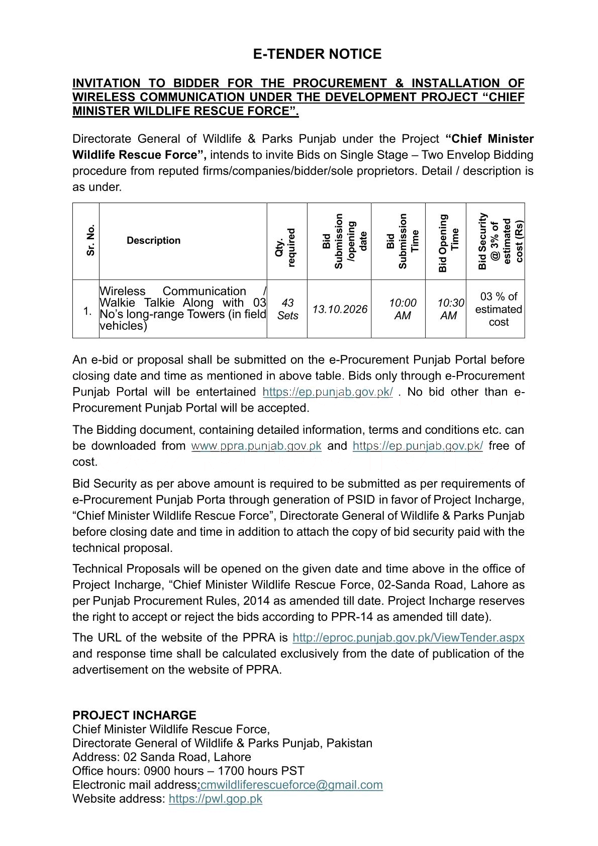 Tender Document