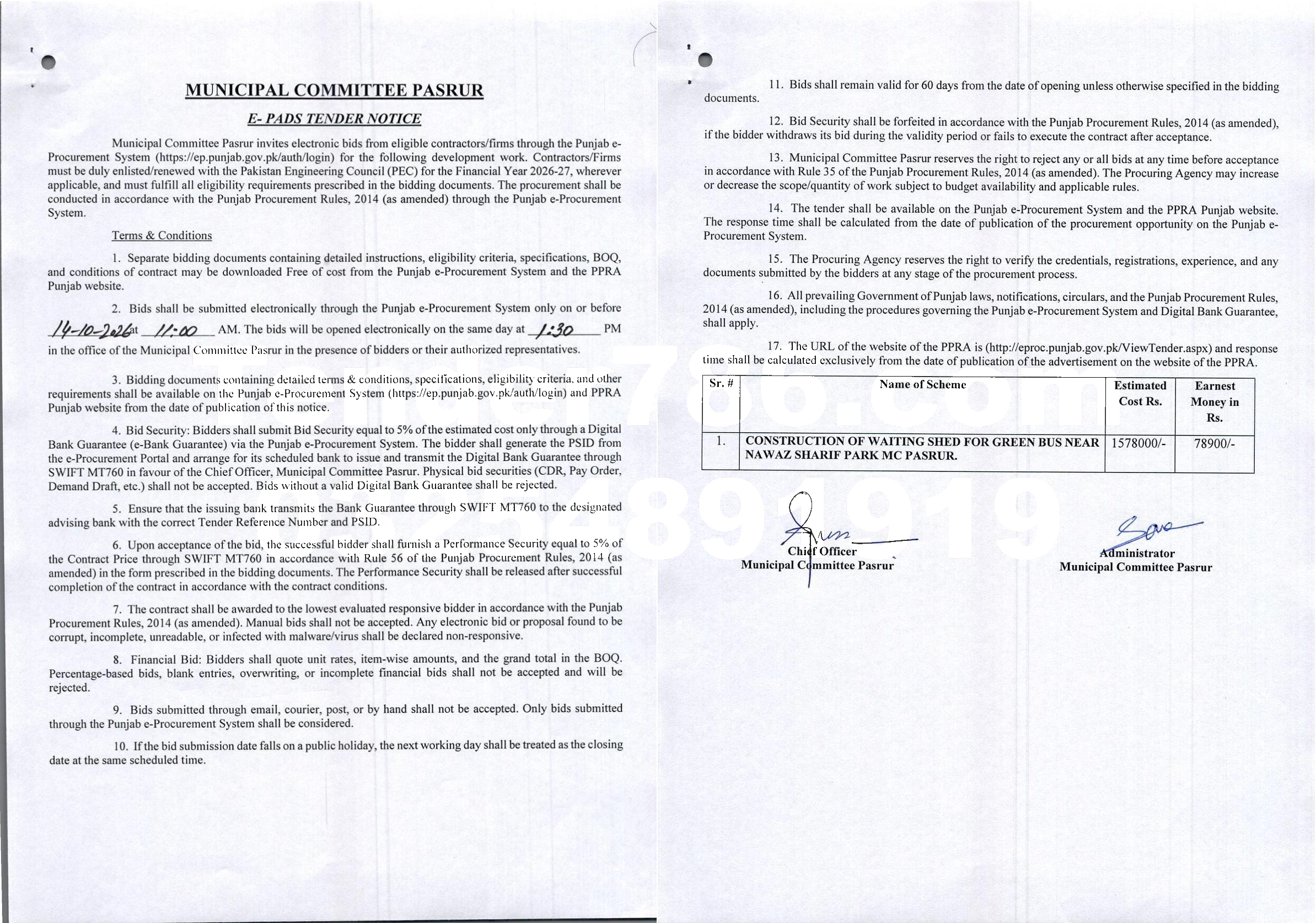 Tender Document