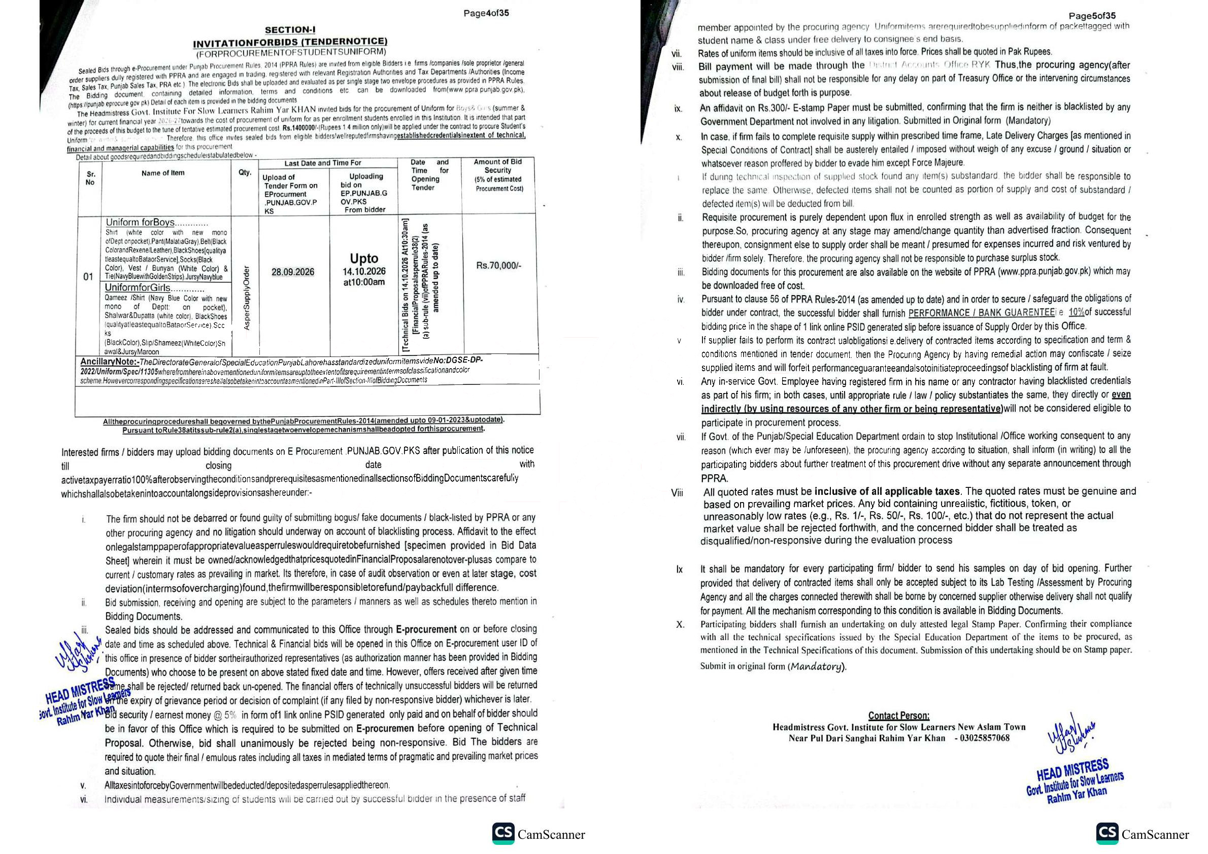Tender Document