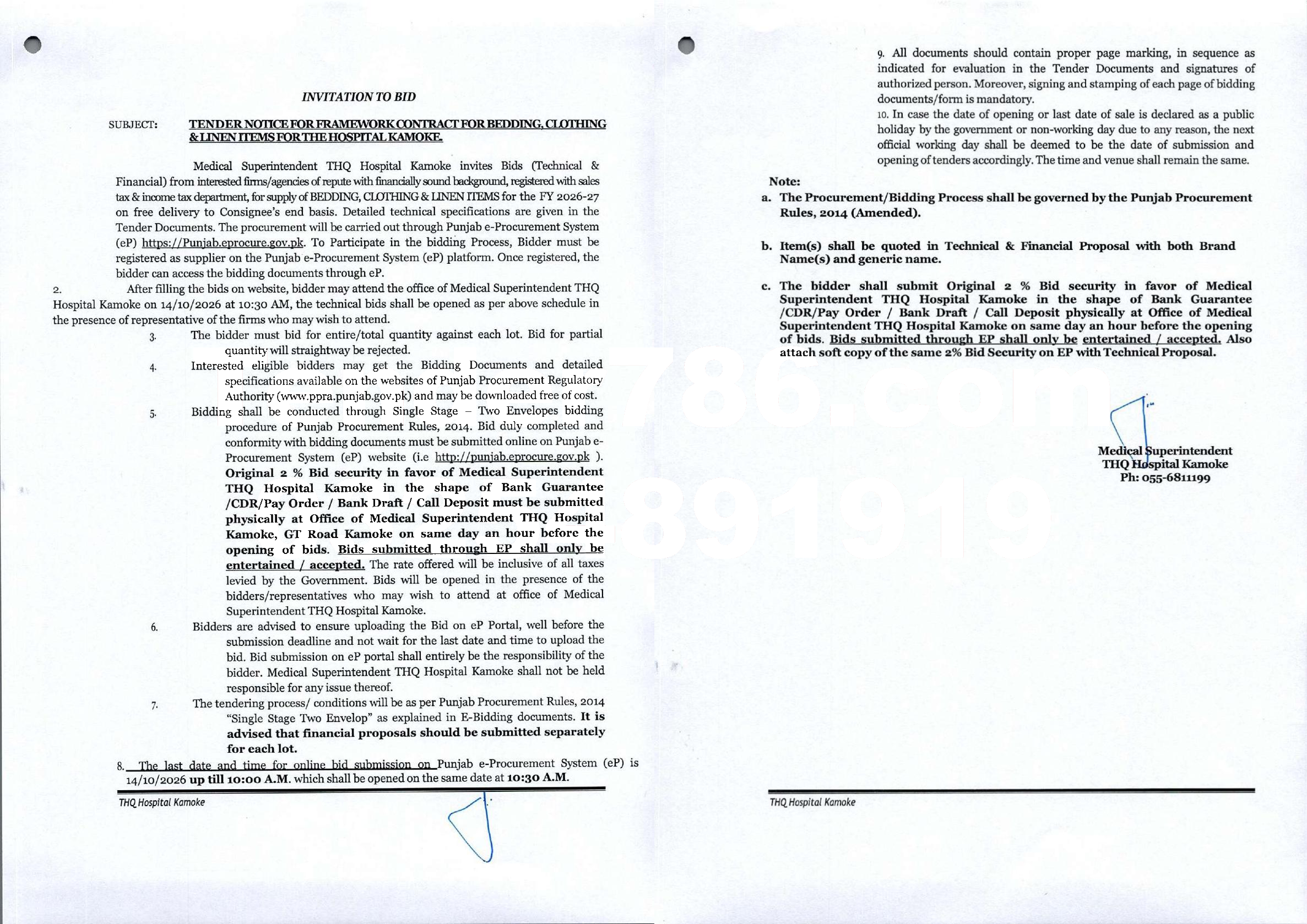 Tender Document