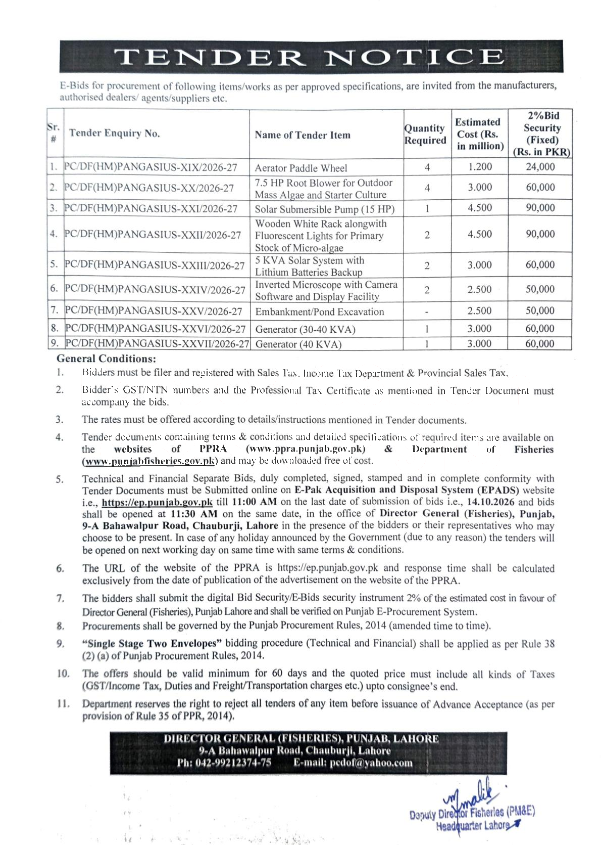 Tender Document