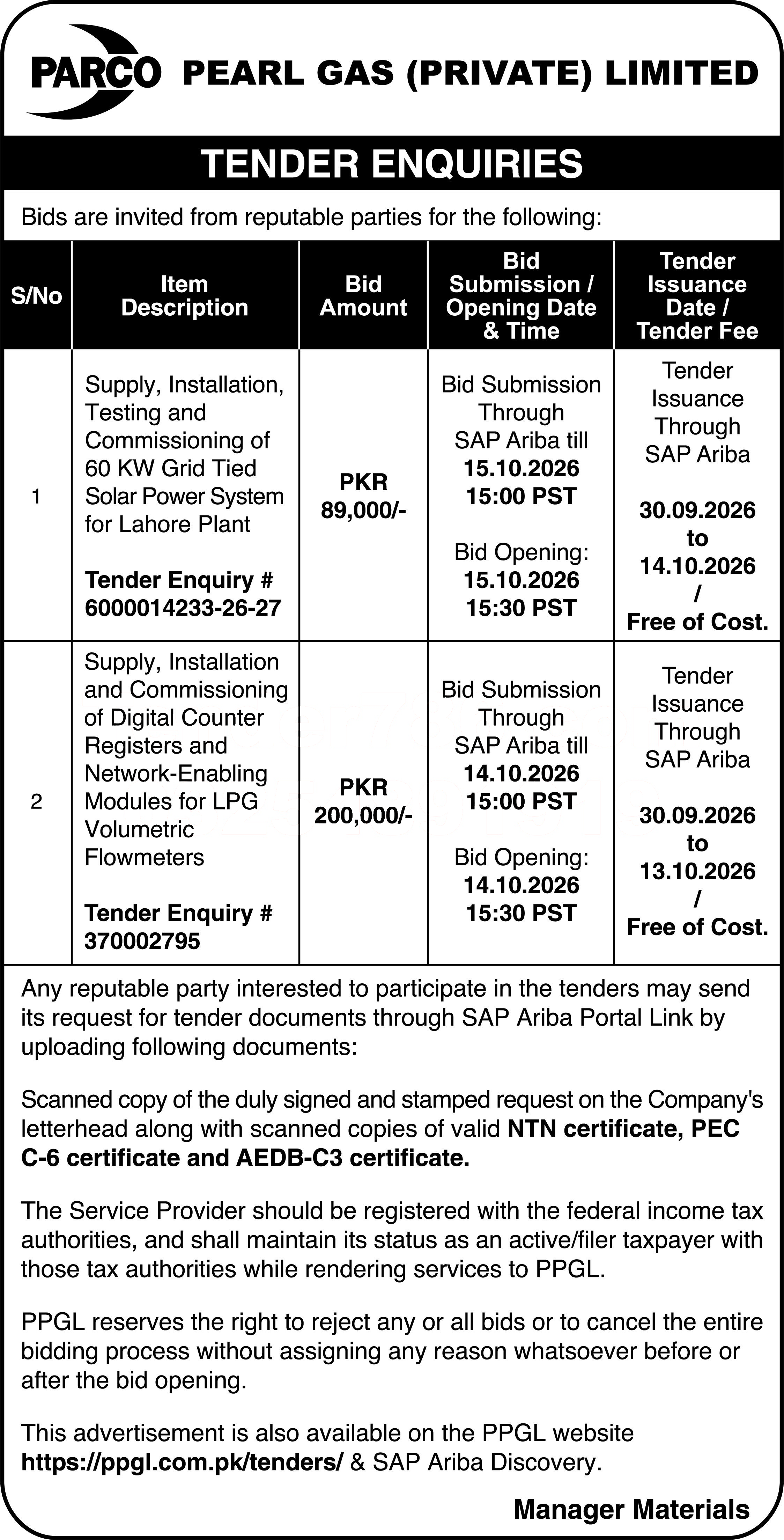 Tender Document