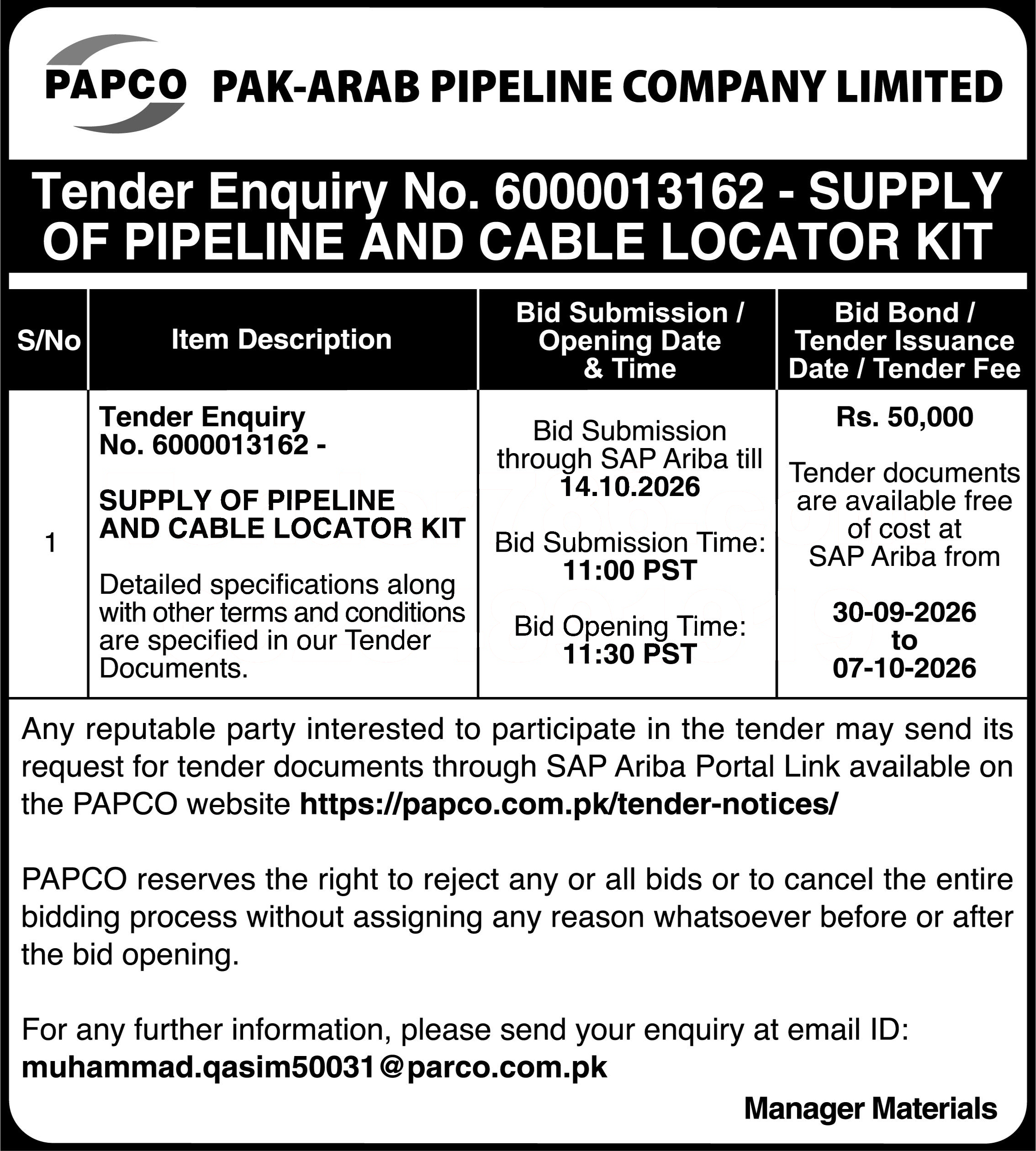 Tender Document