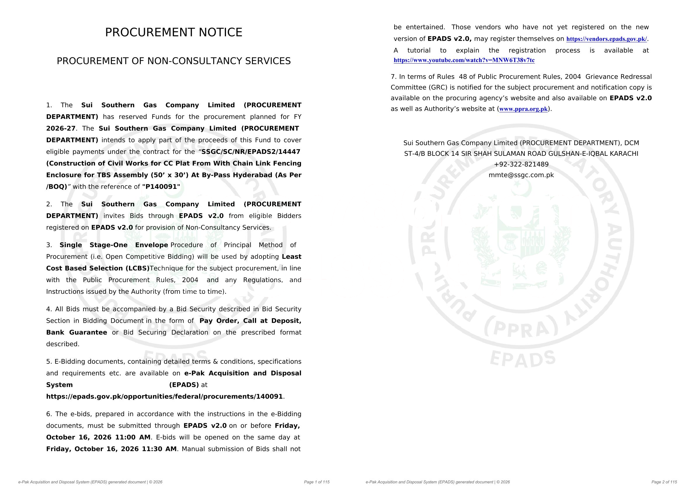 Tender Document
