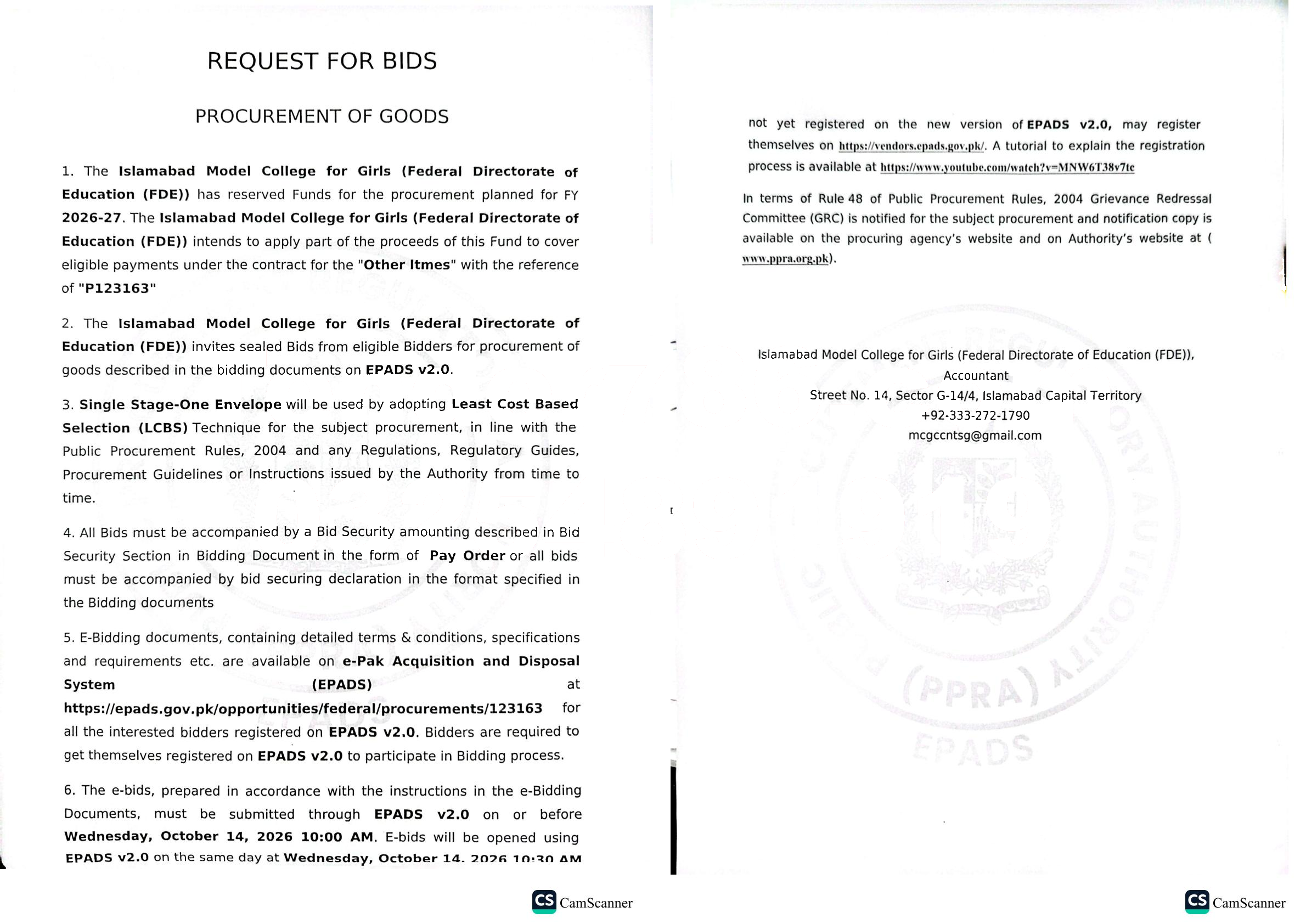 Tender Document