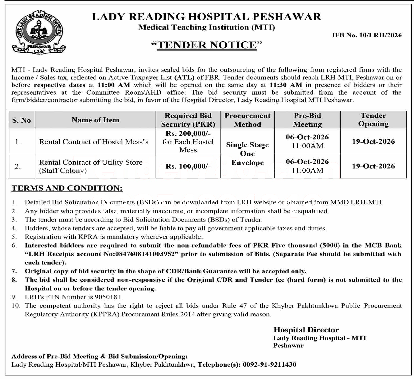 Tender Document