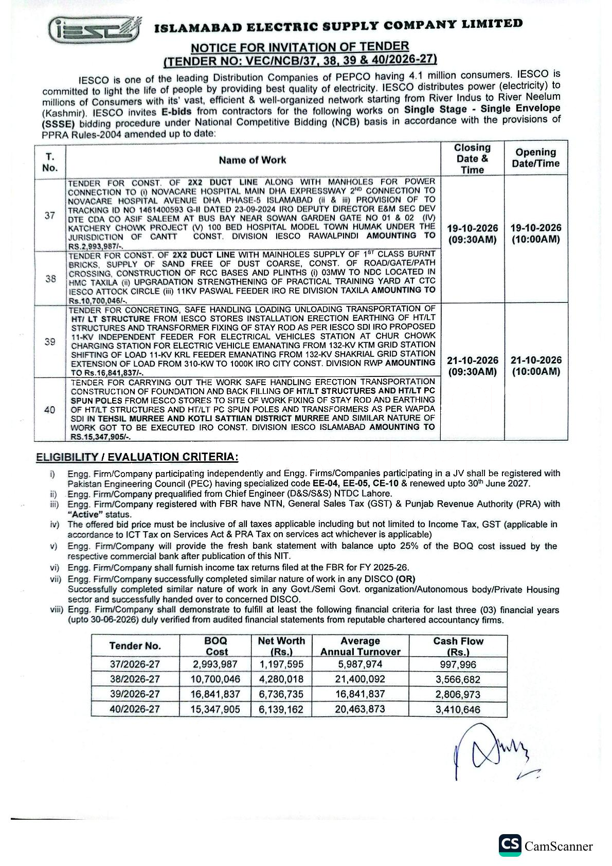 Tender Document
