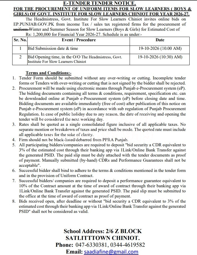 Tender Document