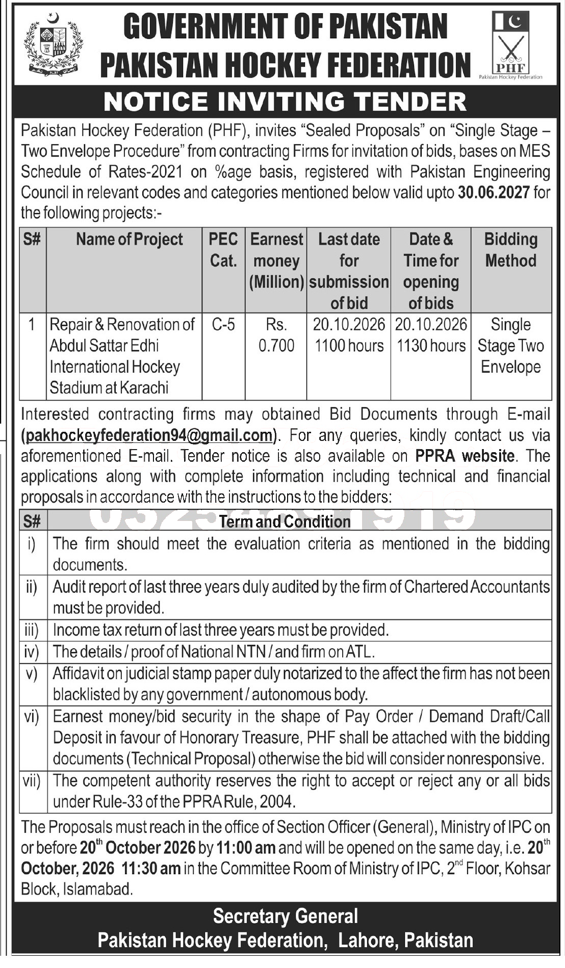 Tender Document