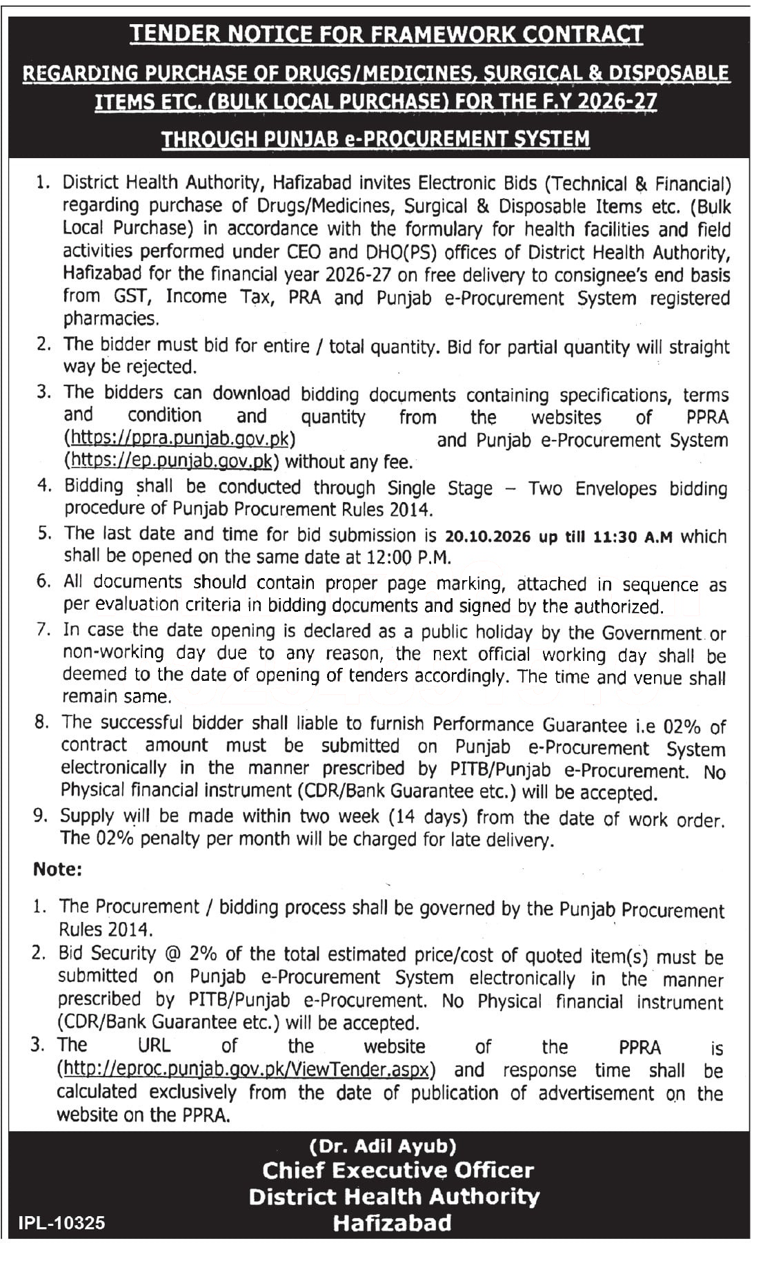Tender Document